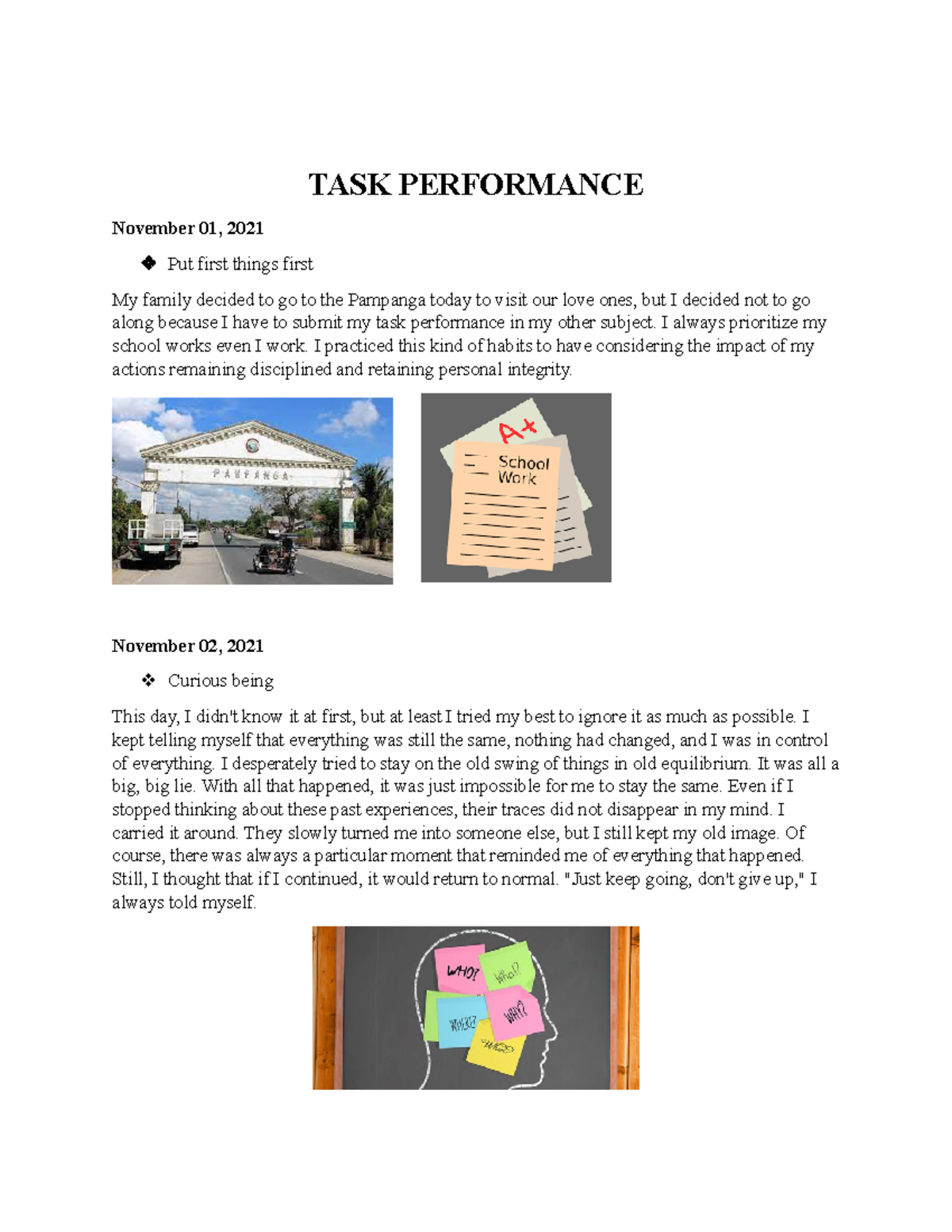 TASK Performance - diary - MMA Practicum - Studocu