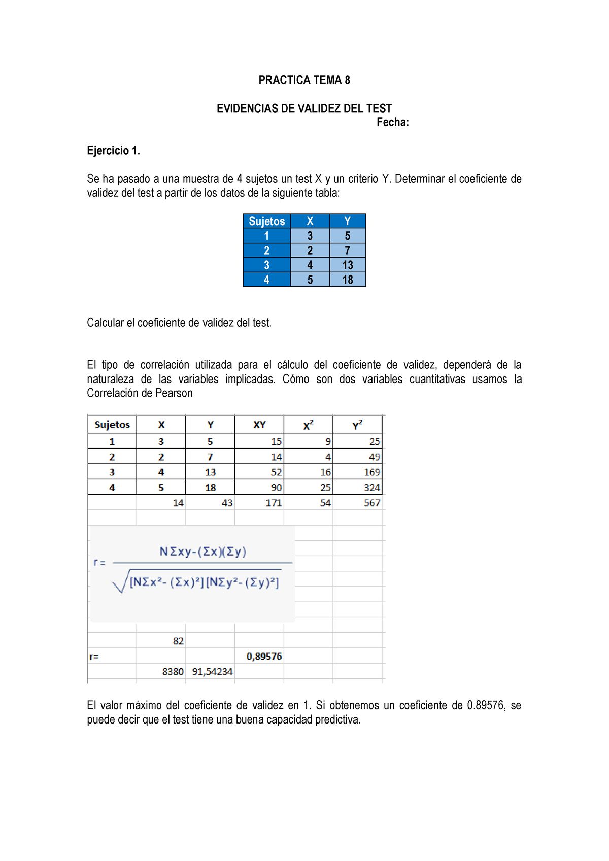 Prácticas Tema 8 Ejercicios Resueltos De Psicometría Uma Practica Tema 8 Evidencias De 7931