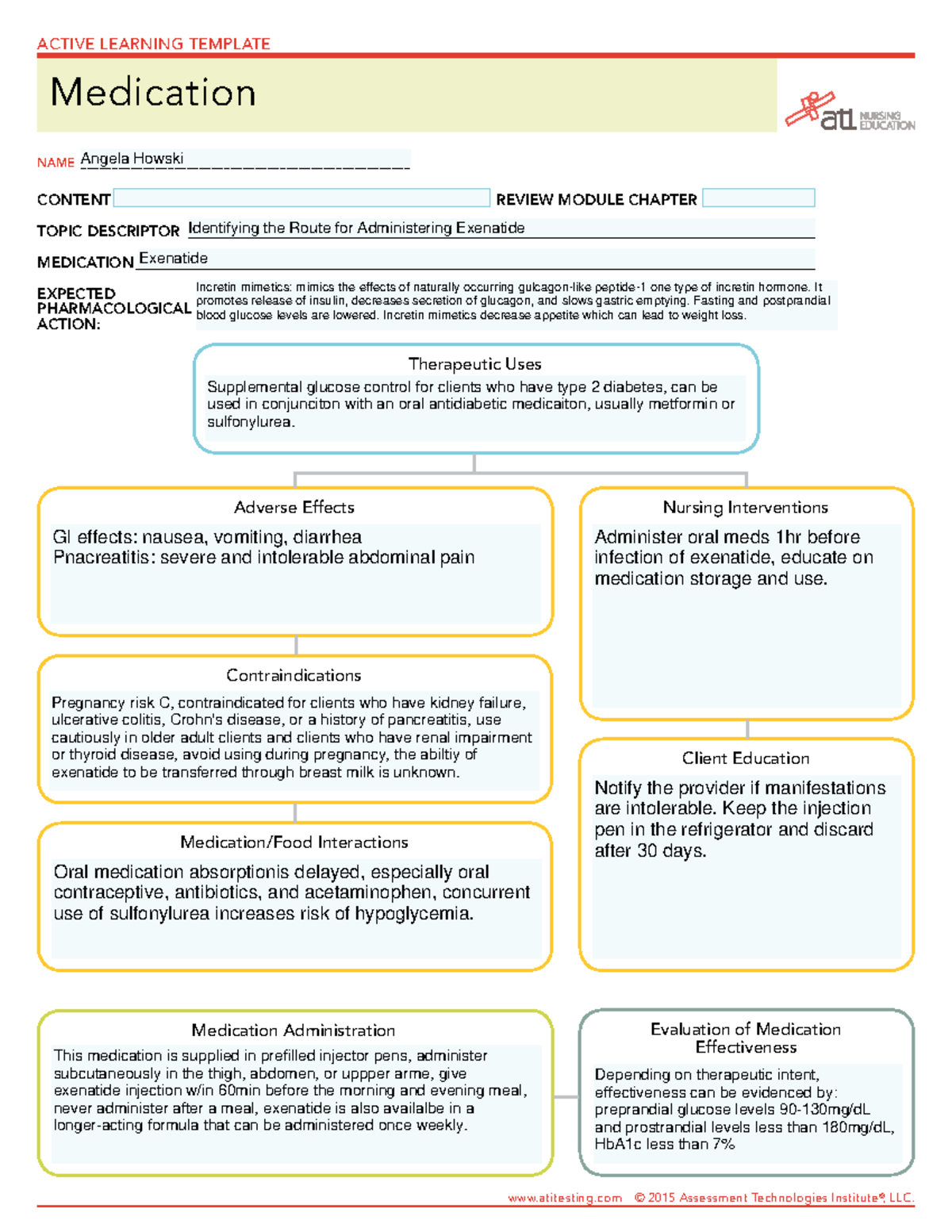 Identifying the Route for Administration Exenatide - Adverse Effects ...