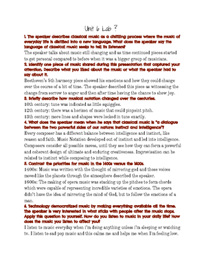 Unit 5 Critical Thinking - Unit 5 critical thinking 1 are the ...
