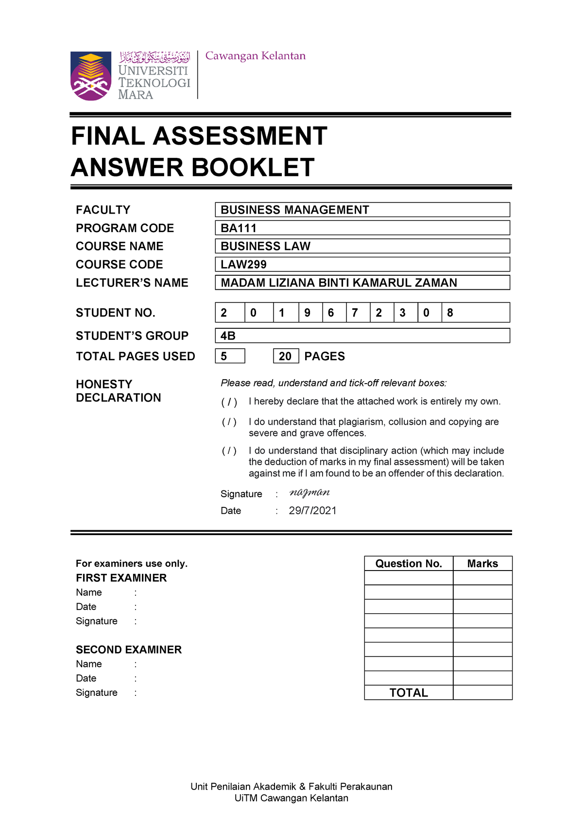 LAW299 Final - Lecture notes 1-3 - Tourism Management - UiTM - Studocu