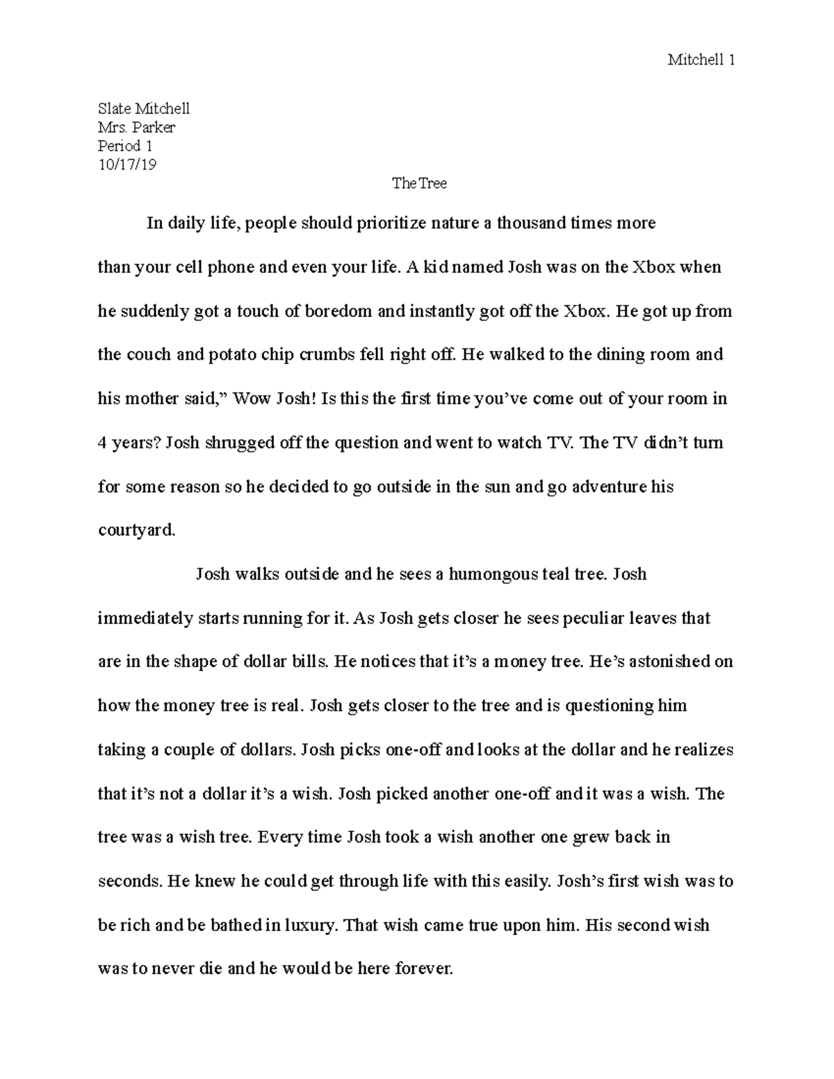 tree essay in english 10 lines for class 6