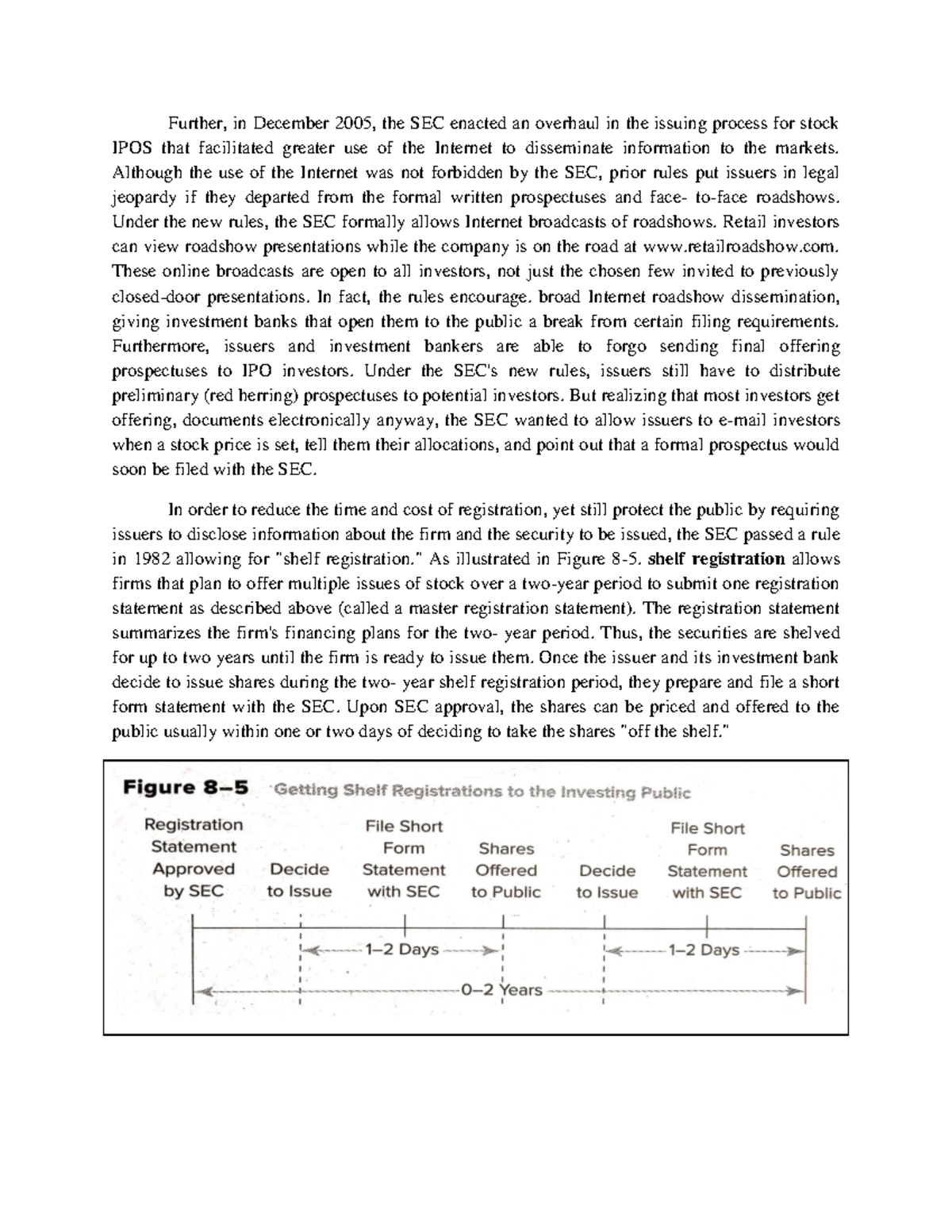 Shelf registration Seventh Edition of Financial Markets and
