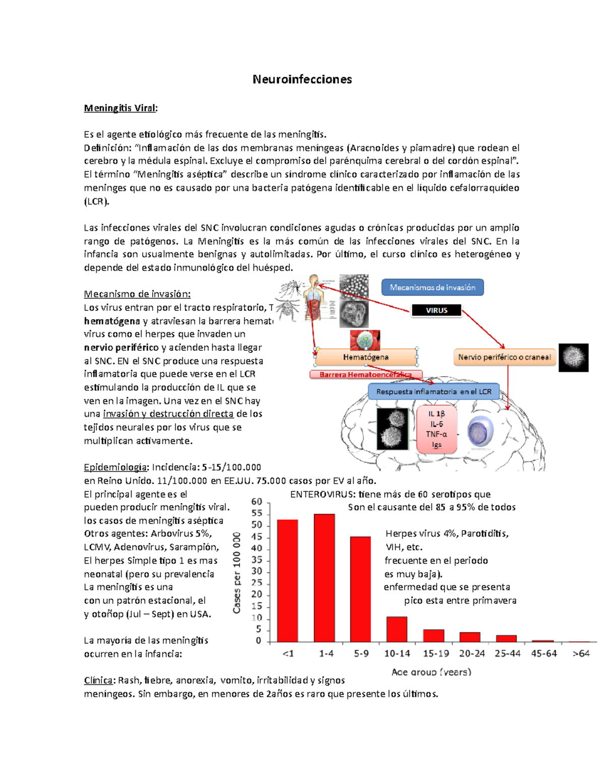 infección por meningitis viral