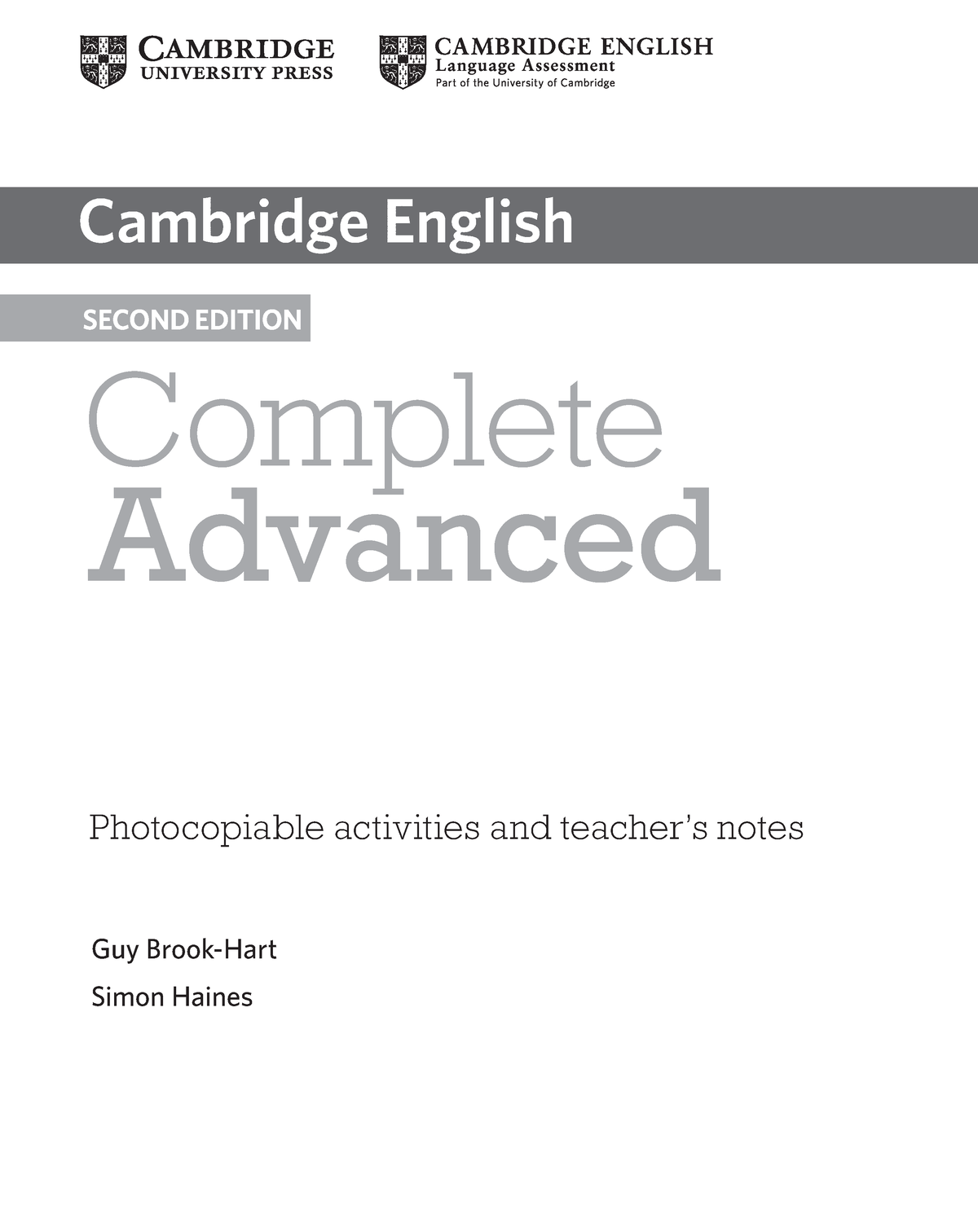 Complete Advanced Activities And Teacher 39 S Notes - Photocopiable ...