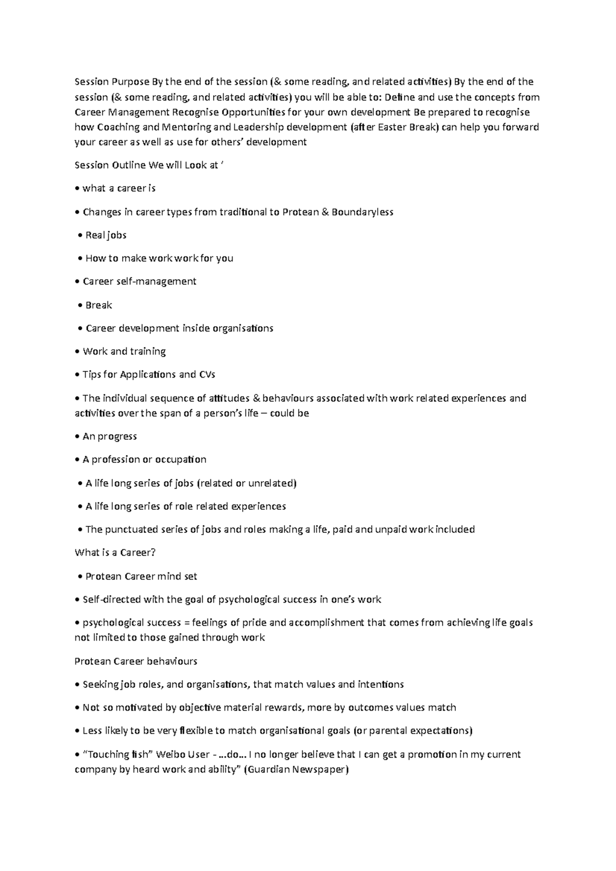 Session Purpose By the end of the session - .... I no longer believe ...