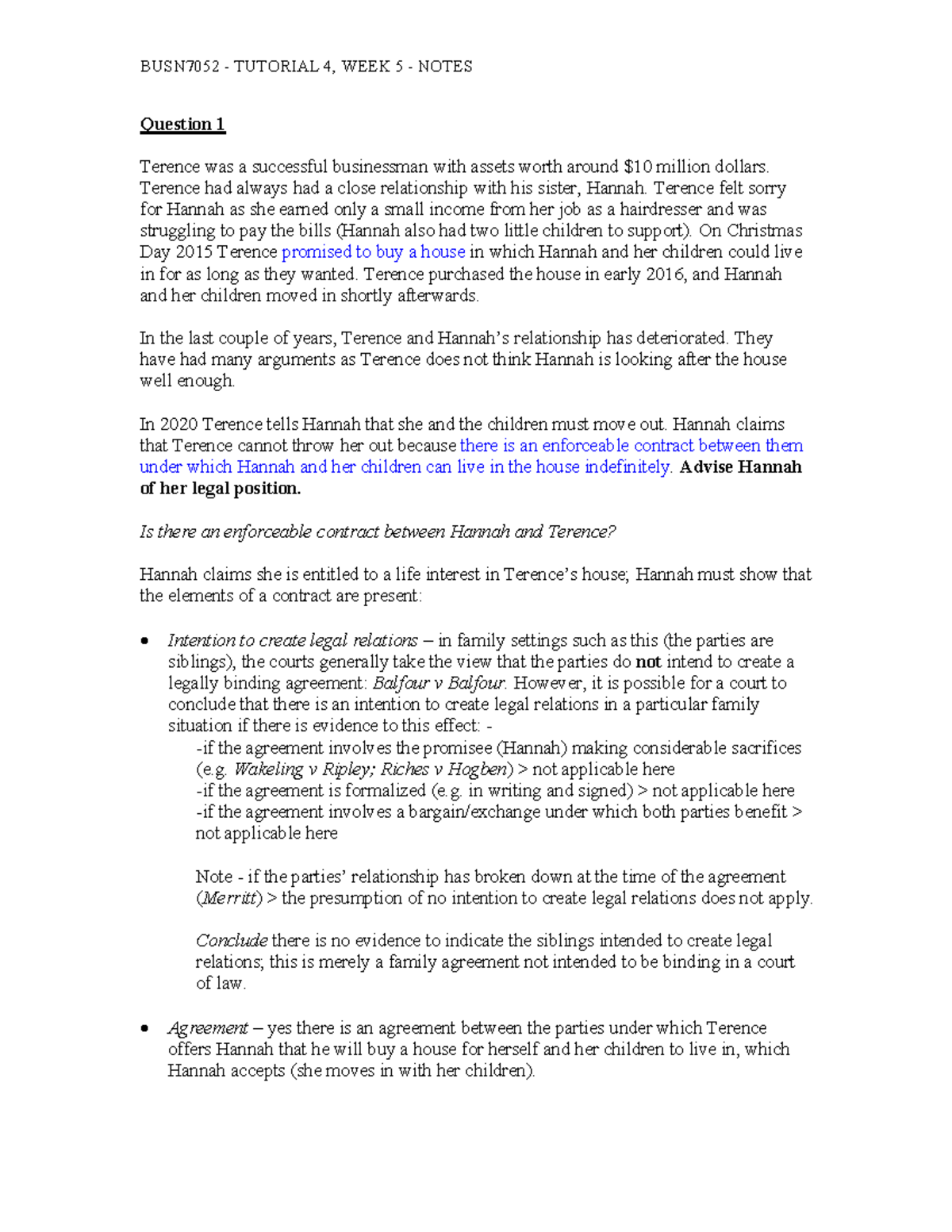 Tutorial 4 Week 5 Suggested Answer Busn7052 Tutorial 4 Week 5 Tutorial 4 Week 5 Suggested Answer Busn7052 Tutorial 4 Week 5
