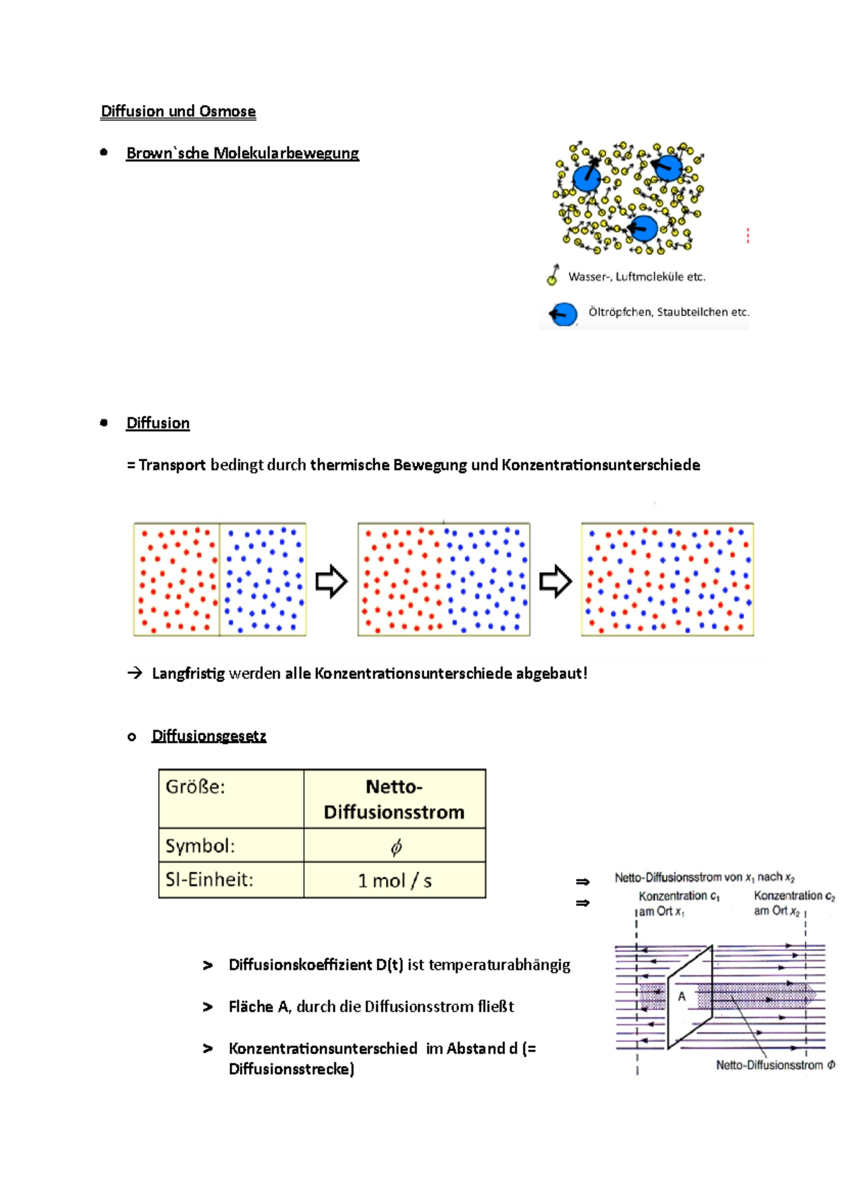 Unterschied Zwischen Osmose Und Diffusion Diffusion und Osmose - Physik TB6 - Diffusion und Osmose Brown`sche
