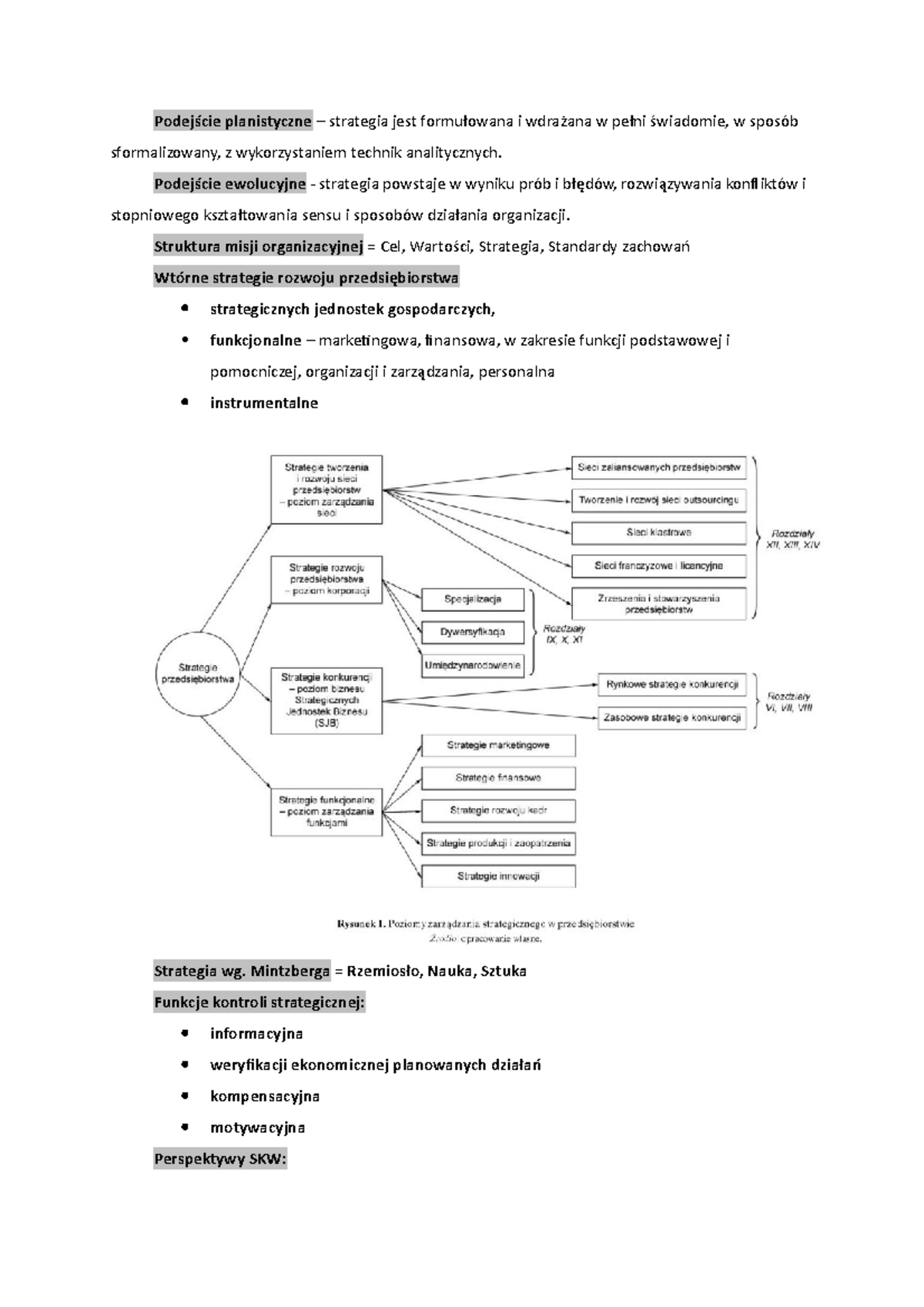 ZS (w) Notatki - Wybrane Zagadnienia Z Zarządzania Strategicznego ...