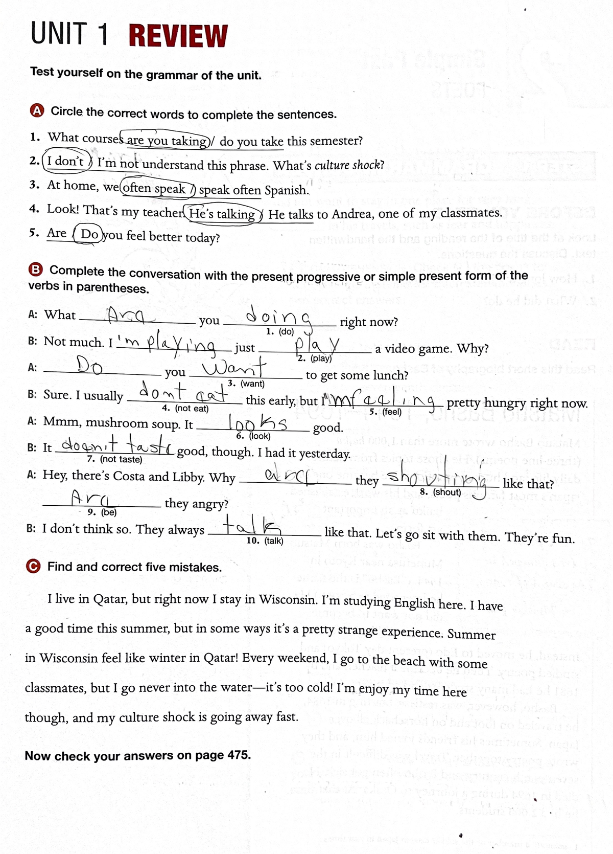 Focus on Grammar 15 - Class Review. - ESL 5 11733 - Studocu