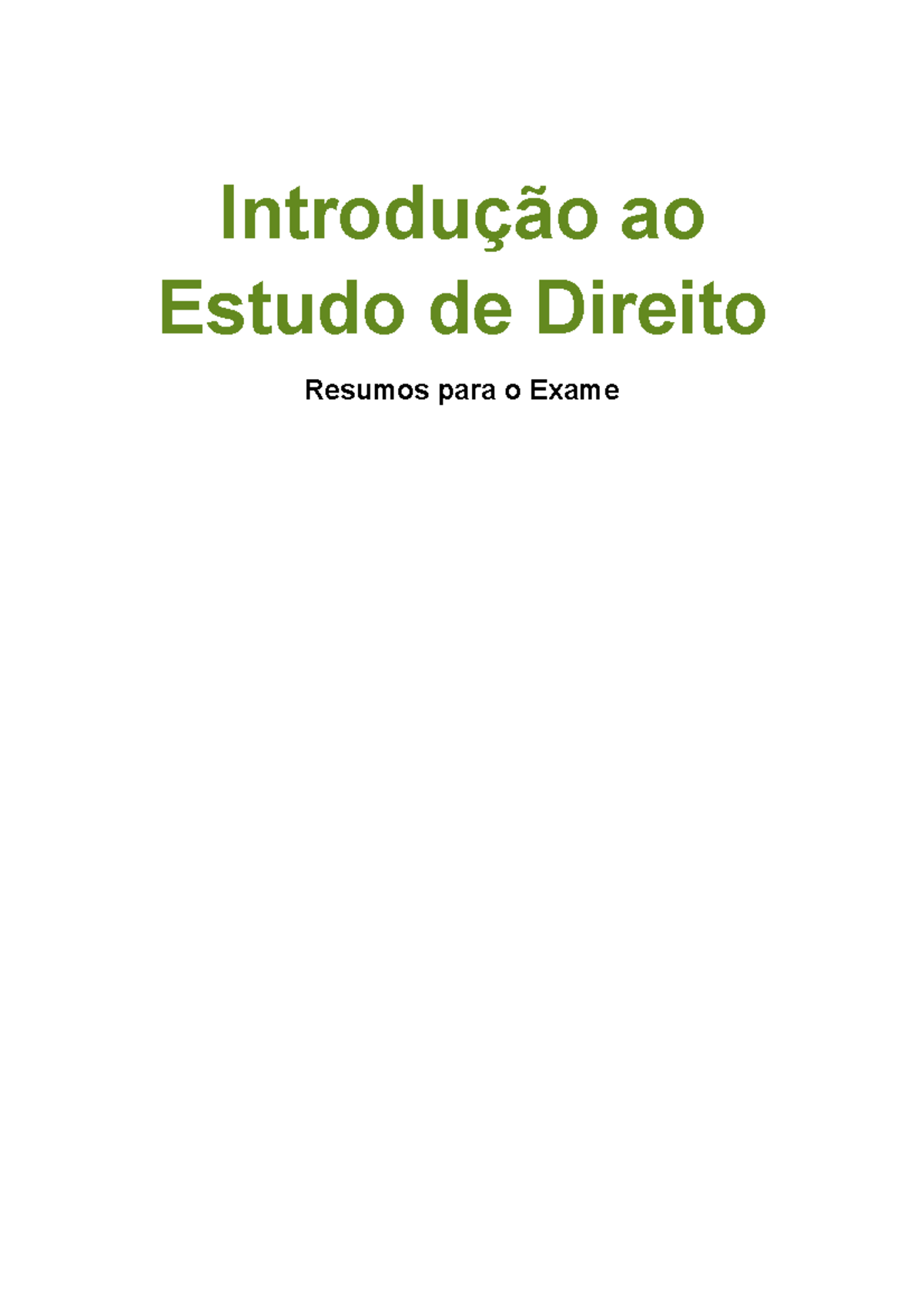 Introdução Ao Estudo De Direito - Resumos 1ª Parte Joelma - Introdução ...