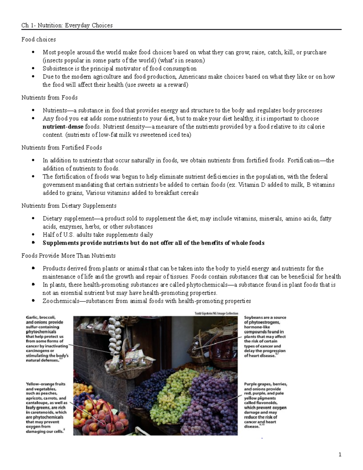 Nutrition Test 1 - Ch 1-3 For The First Test - Ch Nutrition: Everyday ...