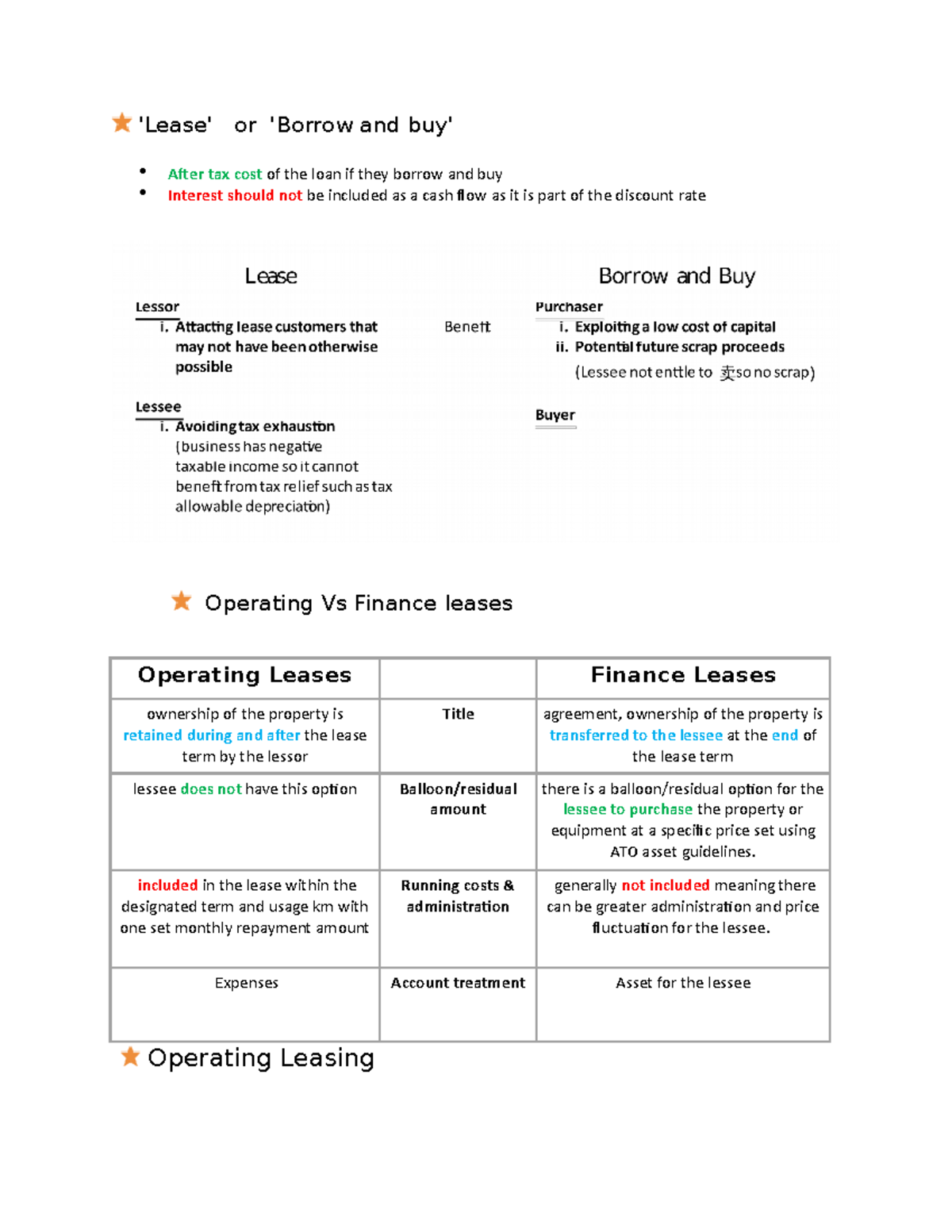 'Lease' Or 'Borrow And Buy' - Included In The Lease Within The ...