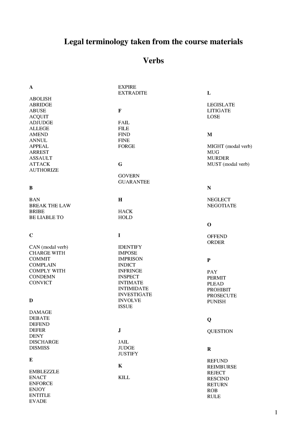 legal-terminology-taken-from-the-course-materials-legal-terminology