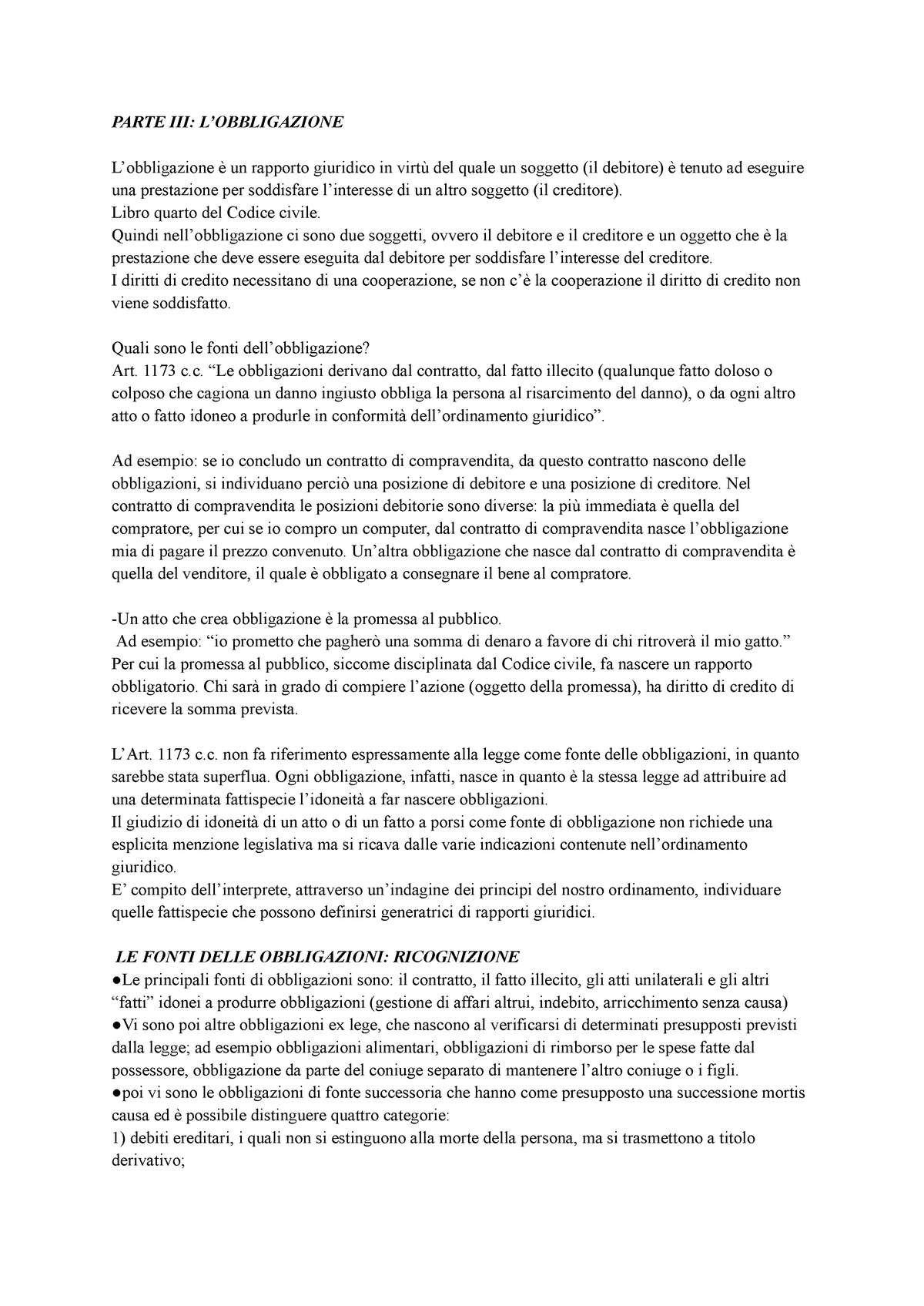 Parte 3ª Diritto Privato - Istituzioni Di Diritto Privato - UniMiB ...