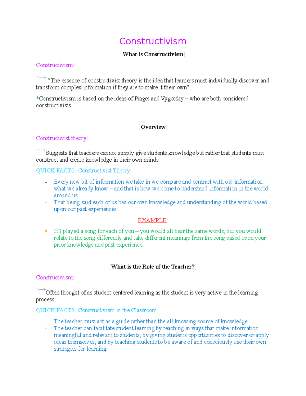Constructivism (class year: spring 2022) - Constructivism [ What is ...