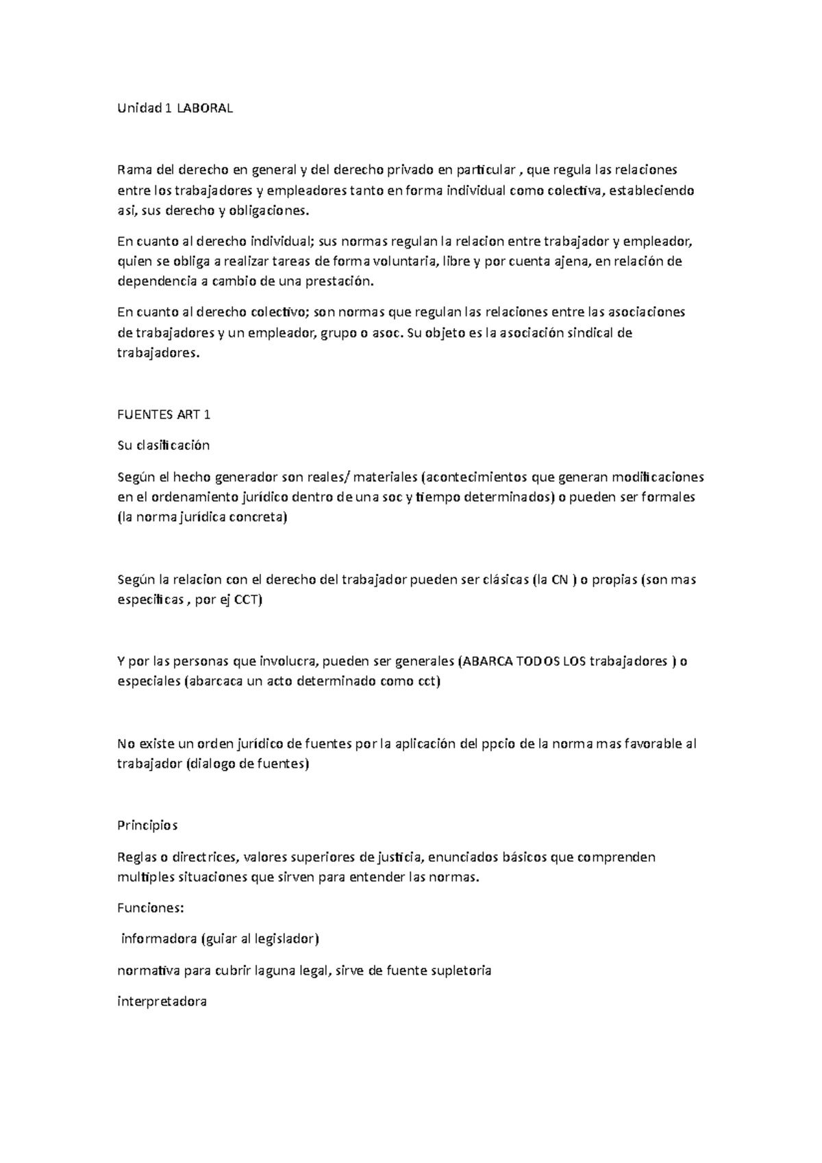 Unidad 1 Laboral, Frem - Unidad 1 LABORAL Rama del derecho en general y ...