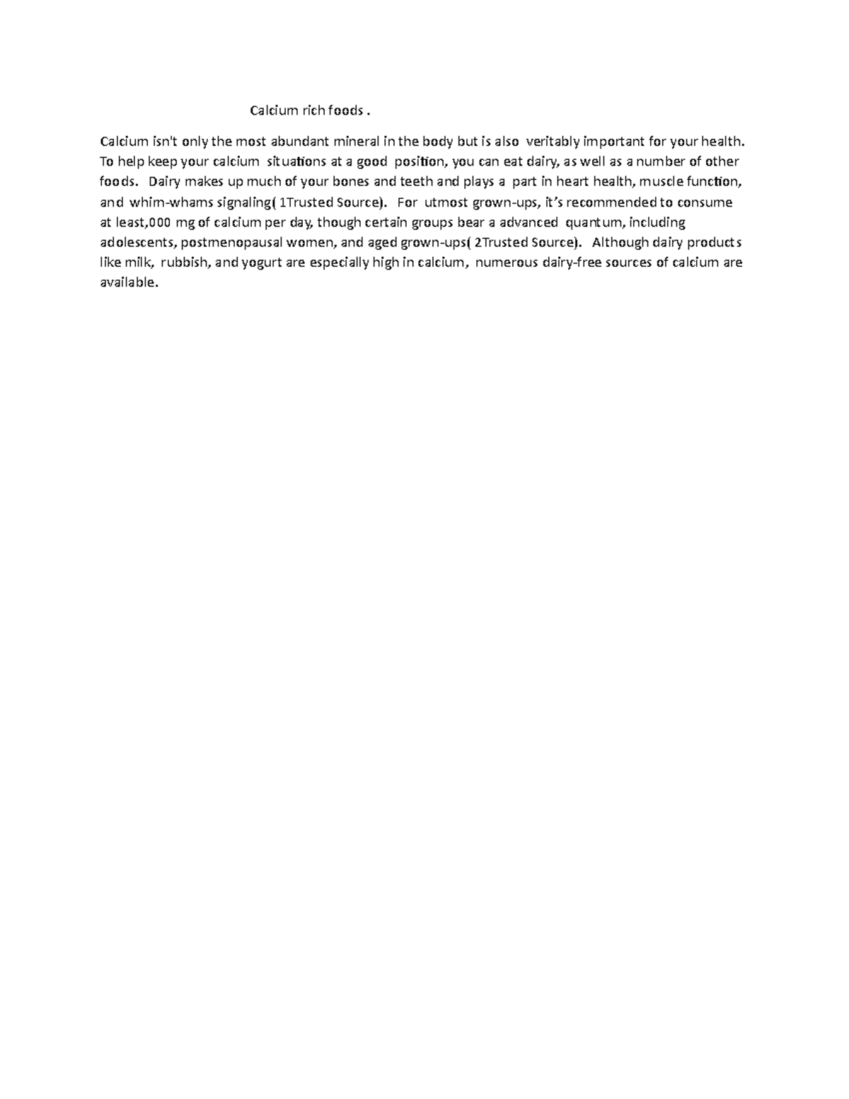 Calcium rich foods This is my practical notes Calcium rich foods