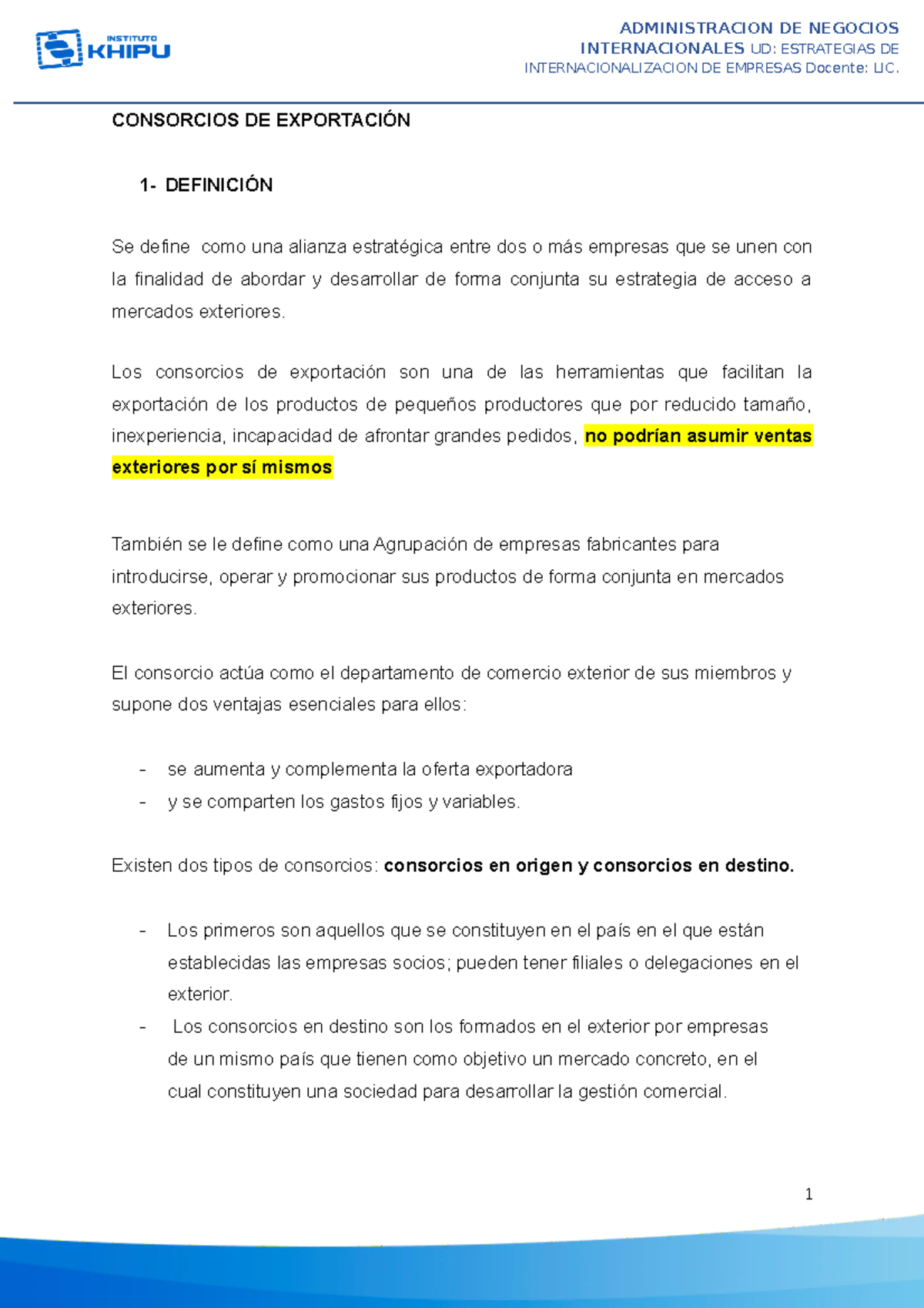 Consorcios DE Exportación.K (1) (1) Abcdpdf Pdf A Word - ADMINISTRACION ...