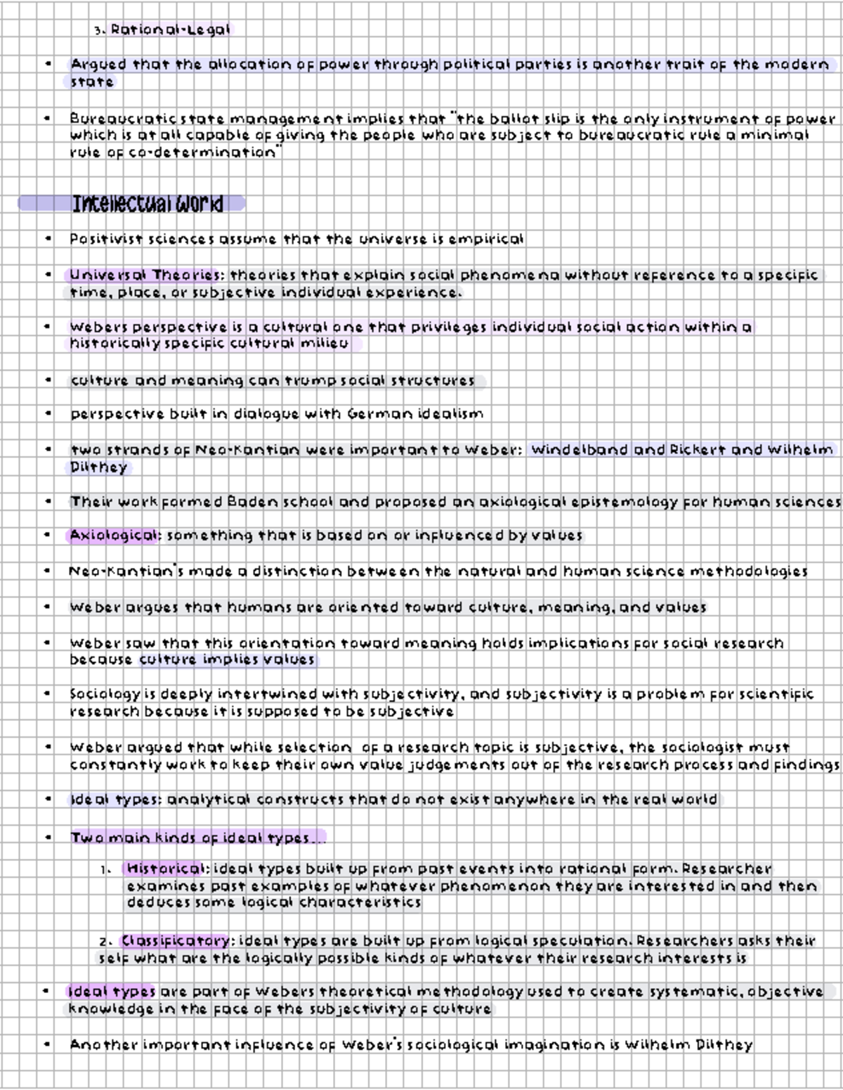 SOCI 232 2 - notes from textbook - Rational-Legal Argued that the ...