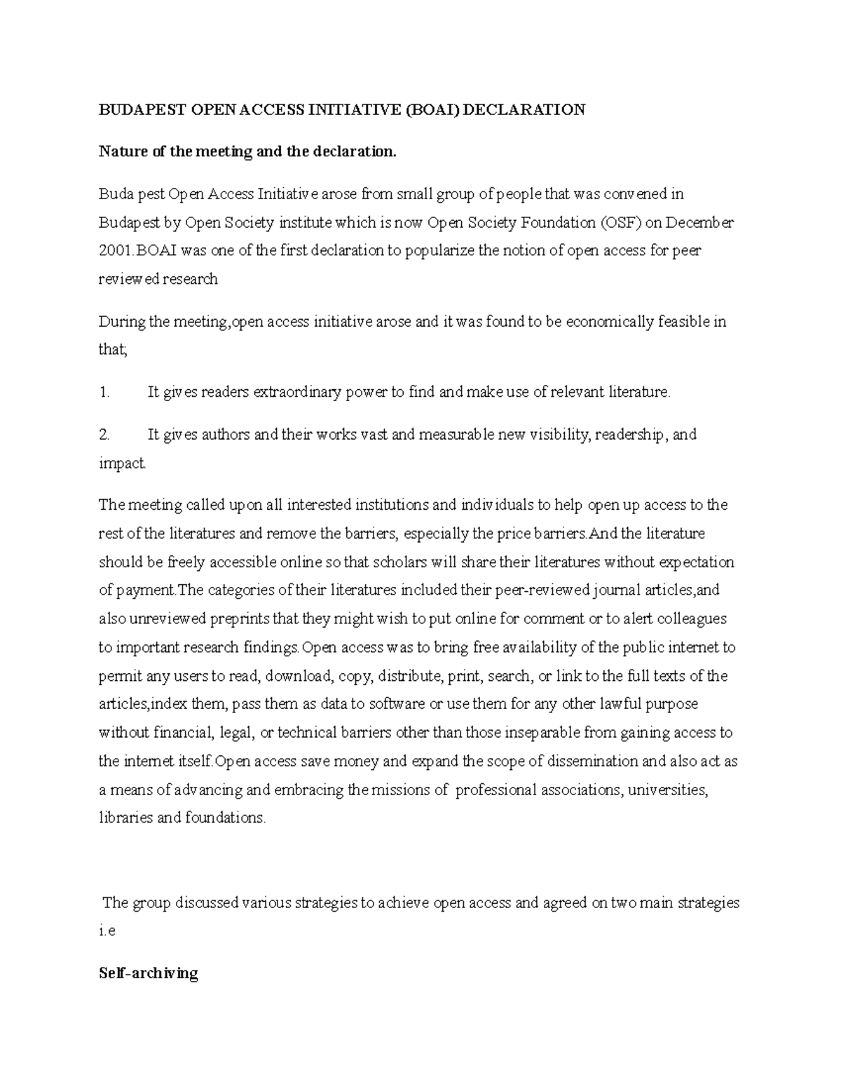 Budapest assignment - MR MWAKIDEU - BUDAPEST OPEN ACCESS INITIATIVE ...