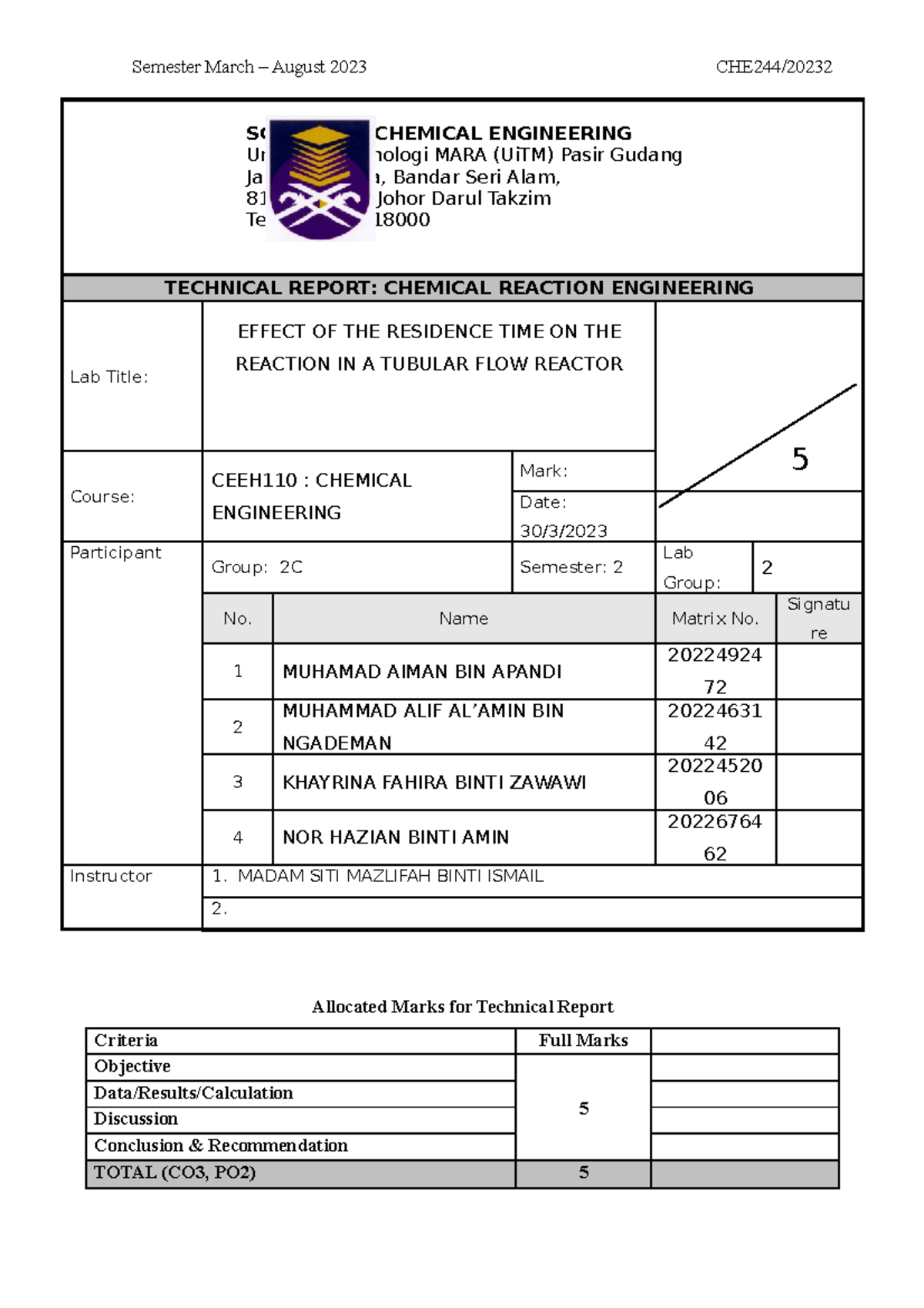 residence-time-tfr-lab-report-introduction-reaction-school-of