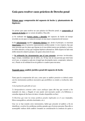 Casos Practicos Resueltos A Y B Teoria Del Delito Casos Pr Cticos Resueltos A Y B A Jos