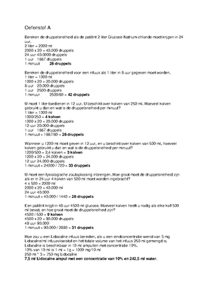 oefensommen verpleegkundig rekenen - 10110081ts: verpleegkundig