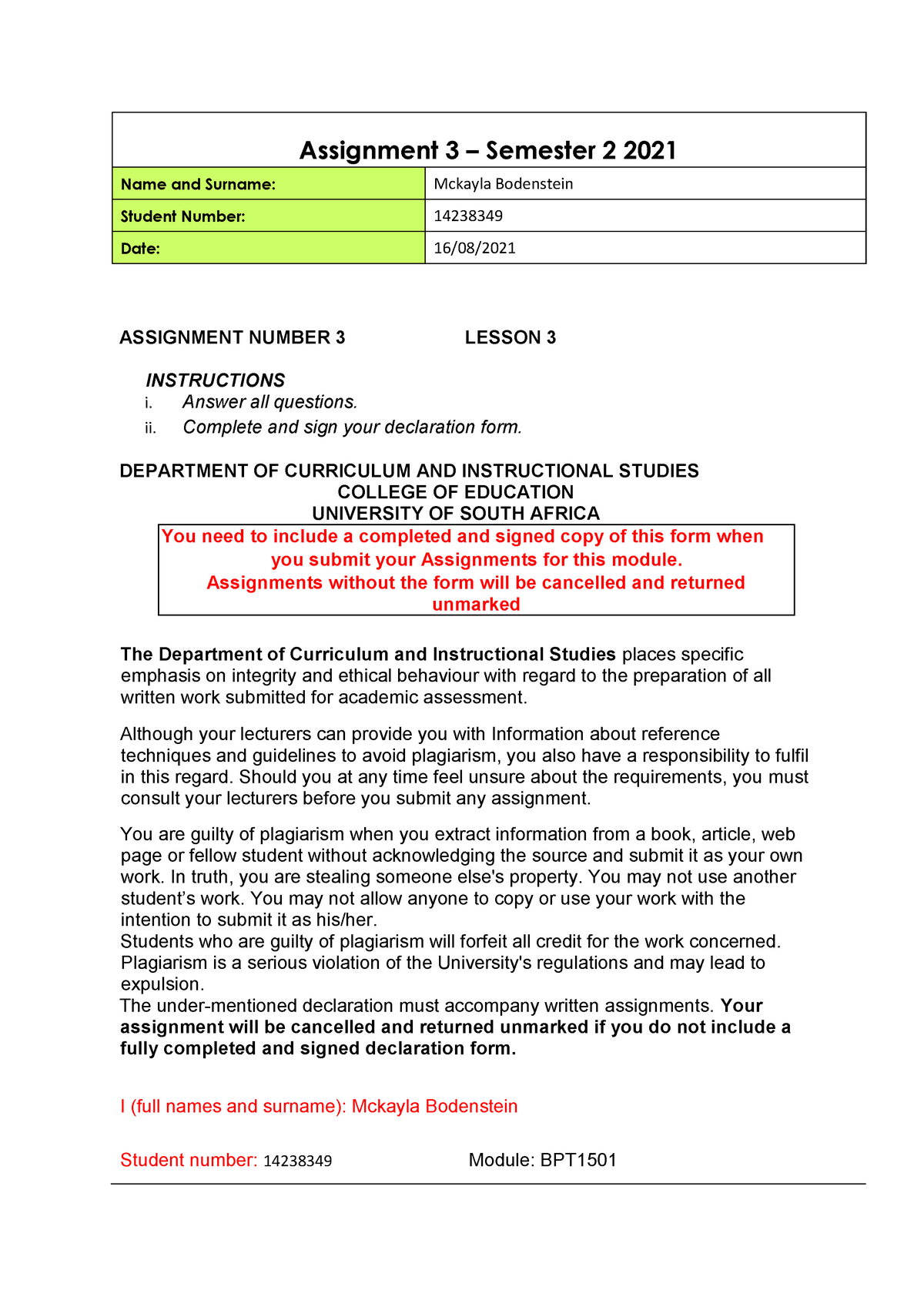 Assignment 3 Template - Semester 2 2021 - Assignment 3 – Semester 2 ...