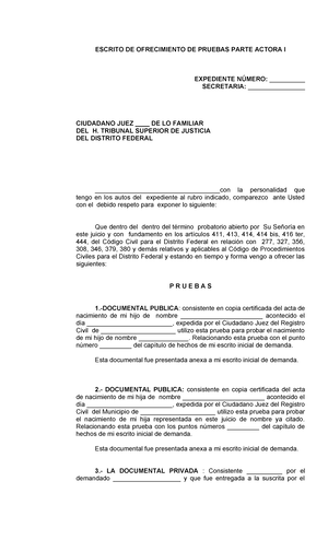 Escrito DE Alegatos DE LA Parte Actora - ESCRITO DE ALEGATOS DE LA ...