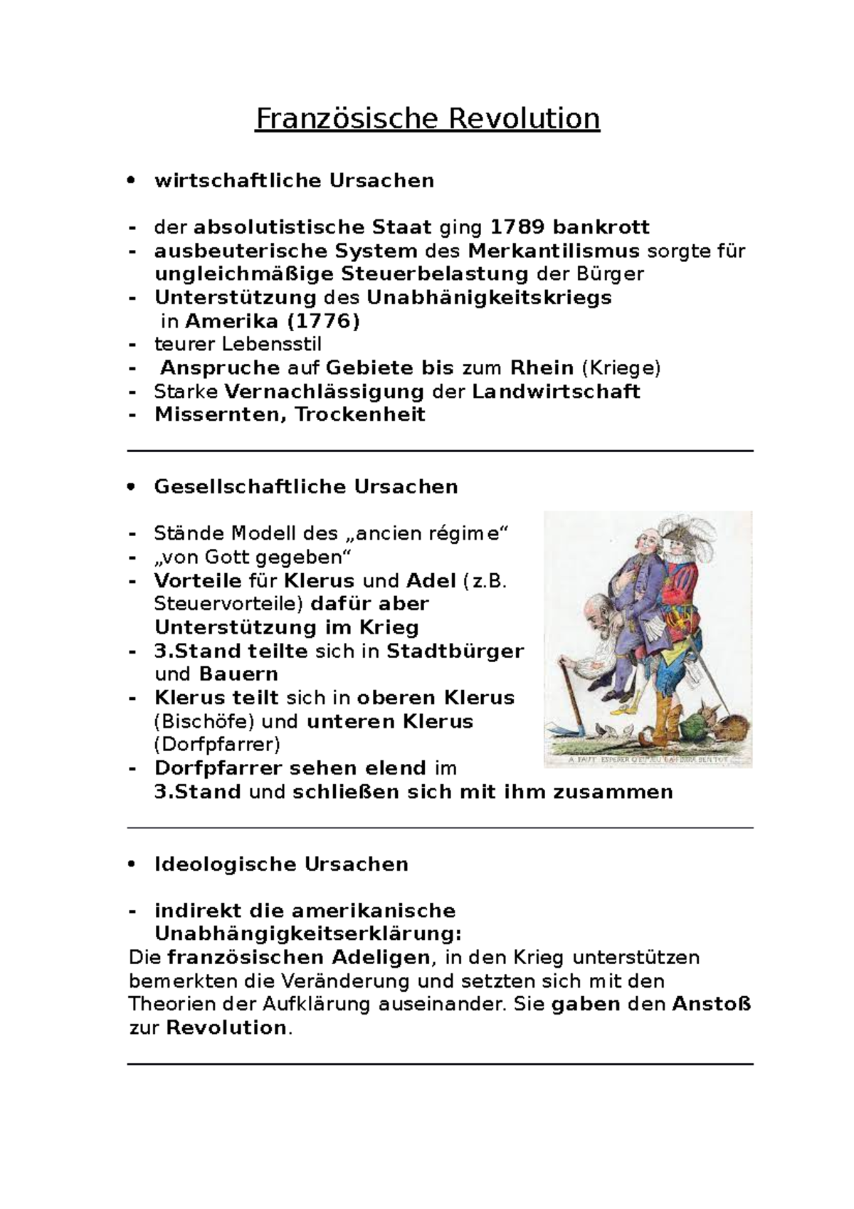 Ursachen Der Französischen Revolution Französische Revolution Ursachen AB - Französische Revolution