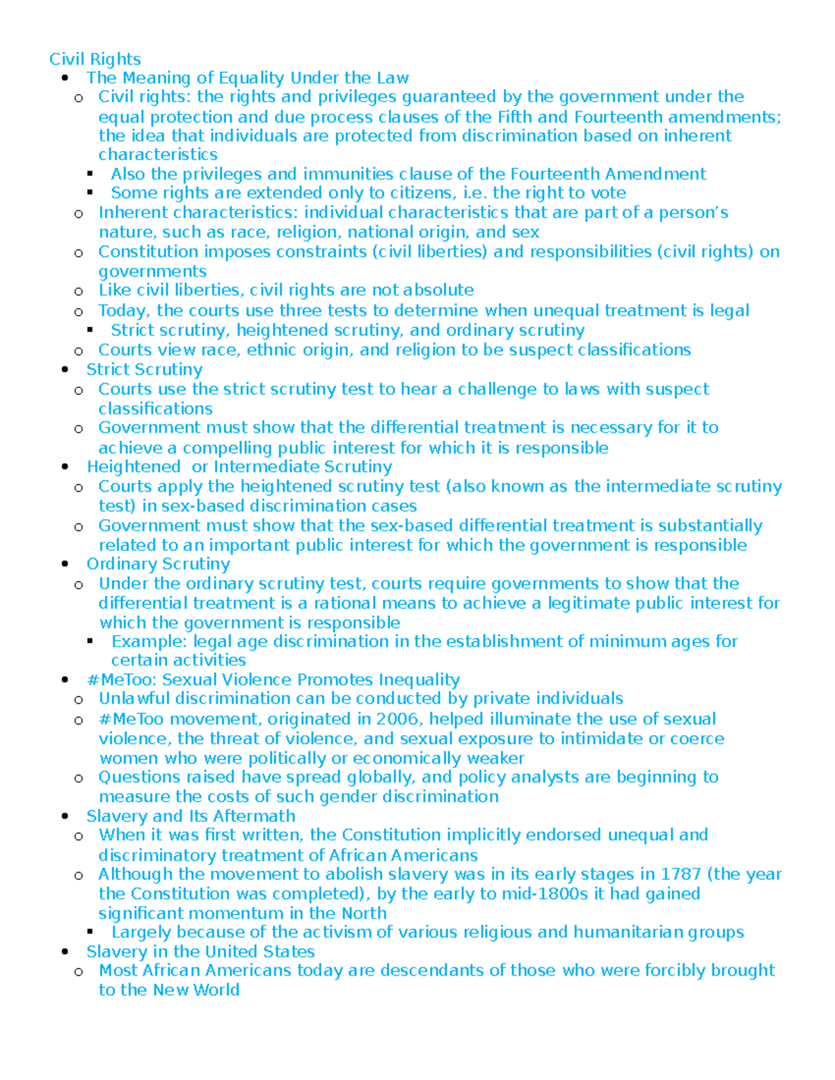 Chapter 5 notes - The Meaning of Equality Under the Law: #MeToo: Sexual ...
