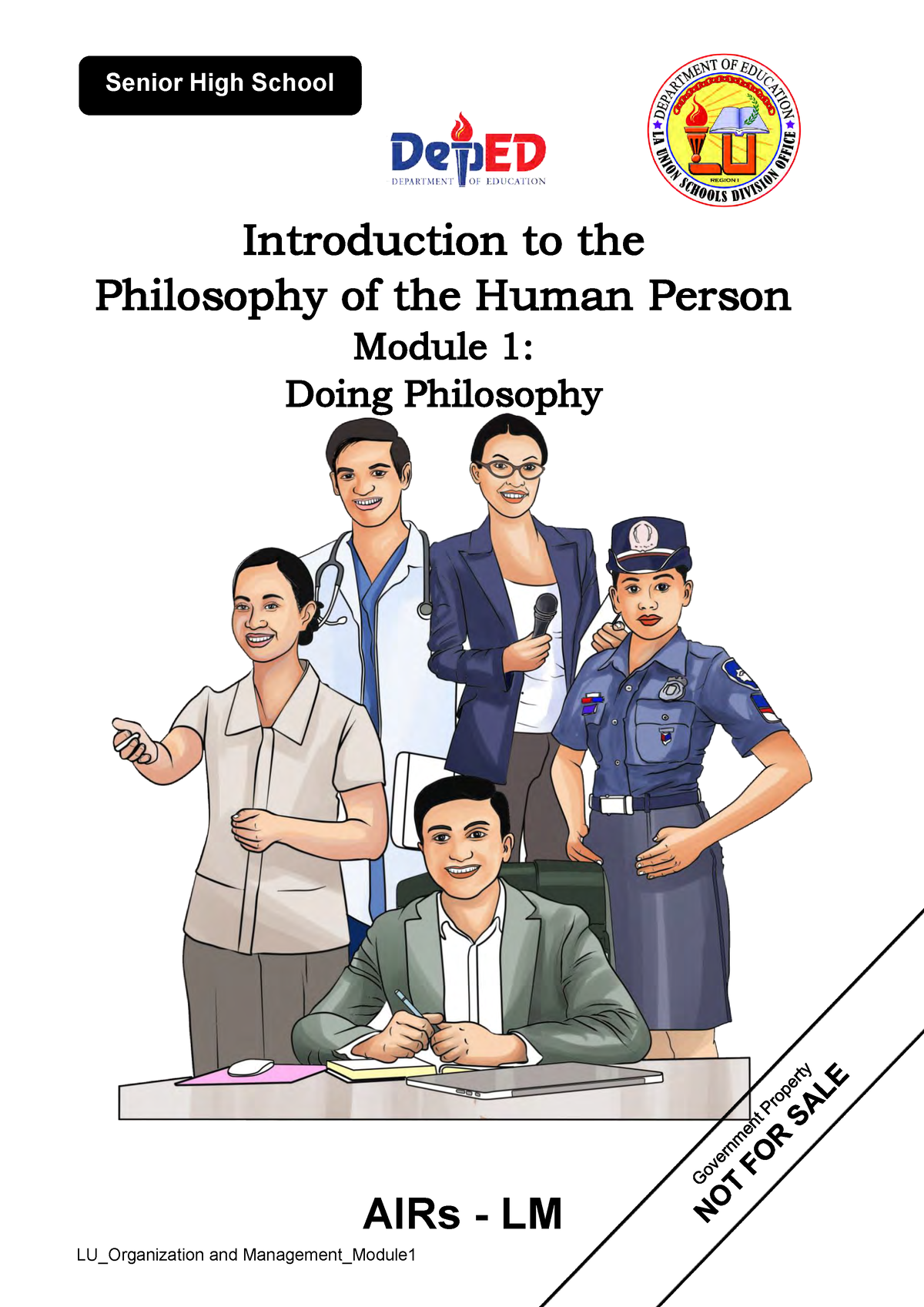 Introduction To The Philosophy Of The Human Person Module 1 Doing Philosophy No Part Of This 0752