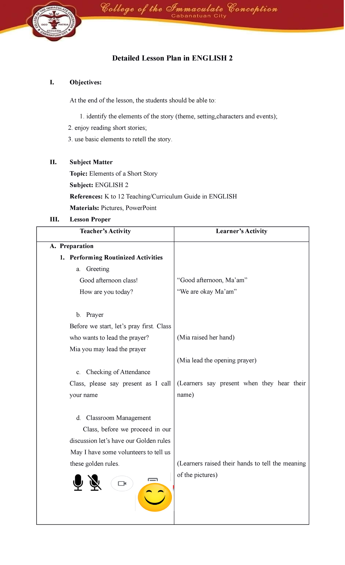 Detailed Lesson Plan In English 2 Garcia Jeremy R Detailed Lesson 