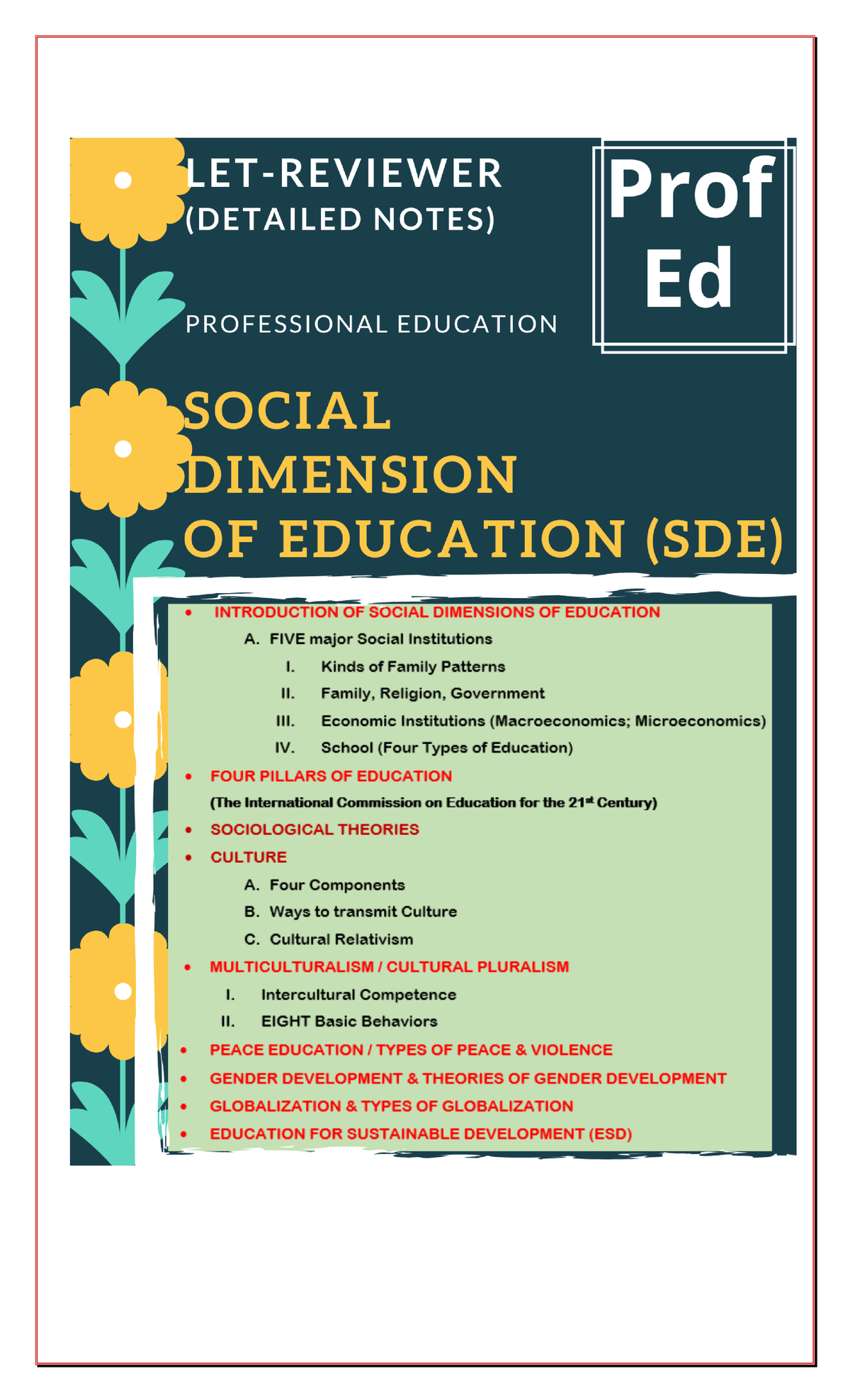 Social Dimension - NONE - SOCIAL DIMENSIONS OF EDUCATION The social ...