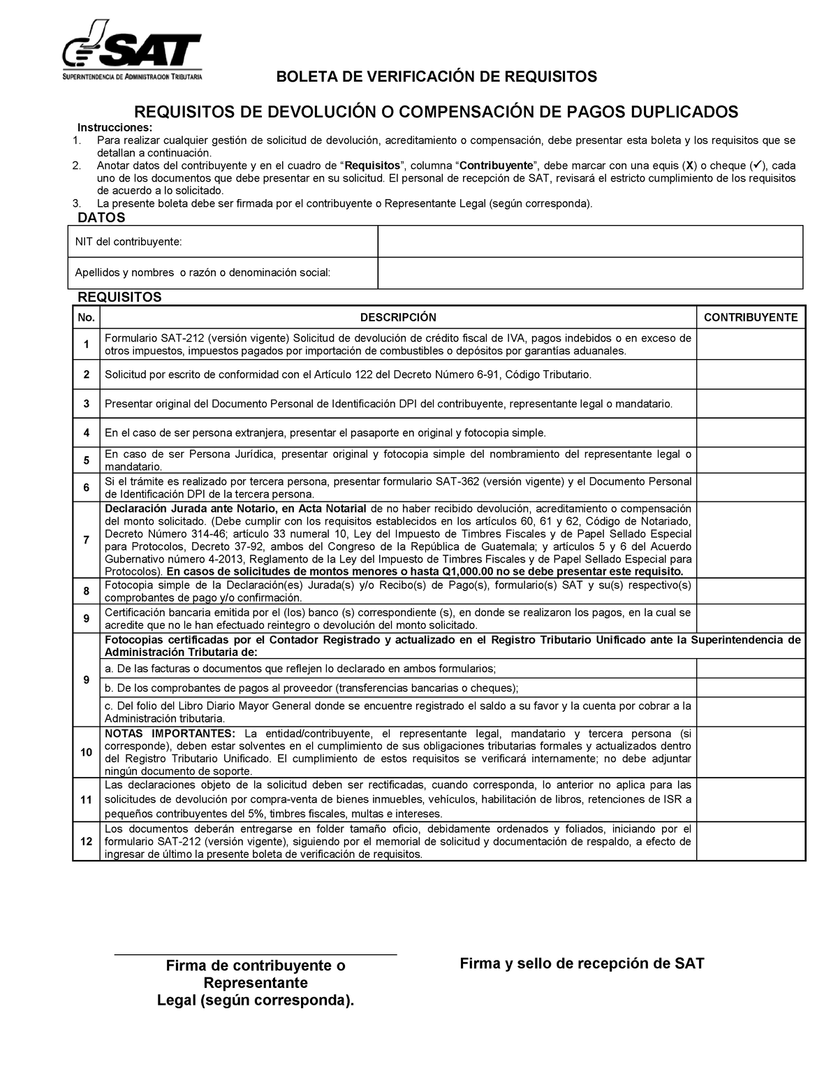 1- Boleta- Pagos- Duplicados - BOLETA DE VERIFICACI”N DE REQUISITOS ...