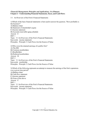 Chapter 1 Test Bank Financial Management - Financial Management ...