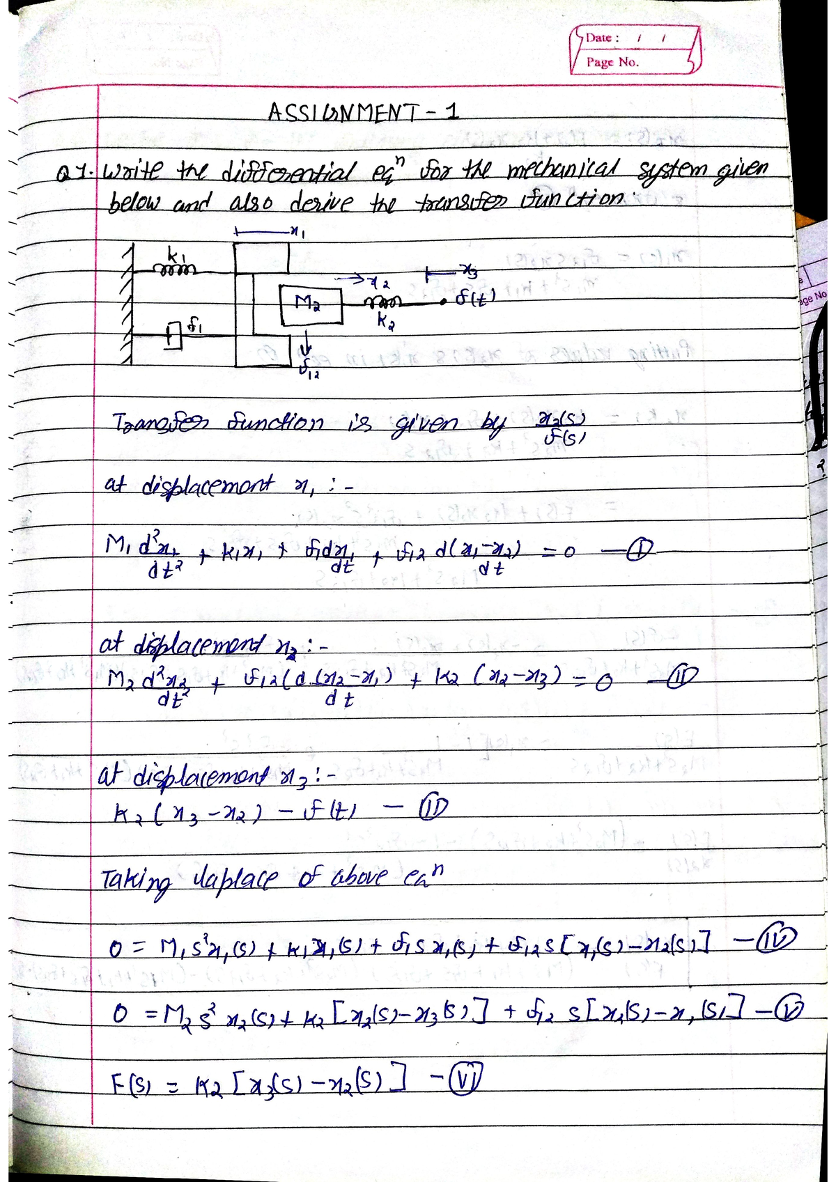 Control System Assignment- 1 Eee - B.tech - Studocu