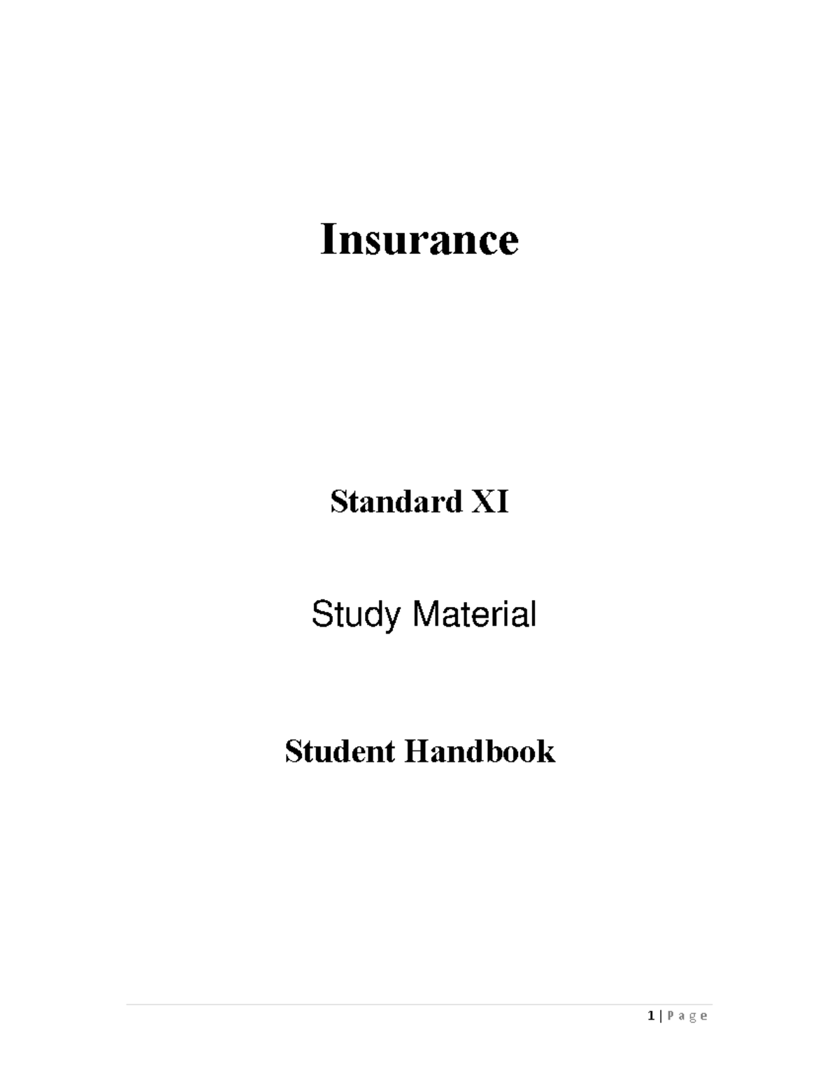 814 Insurance XI - Insurance Standard XI Student Handbook Study ...