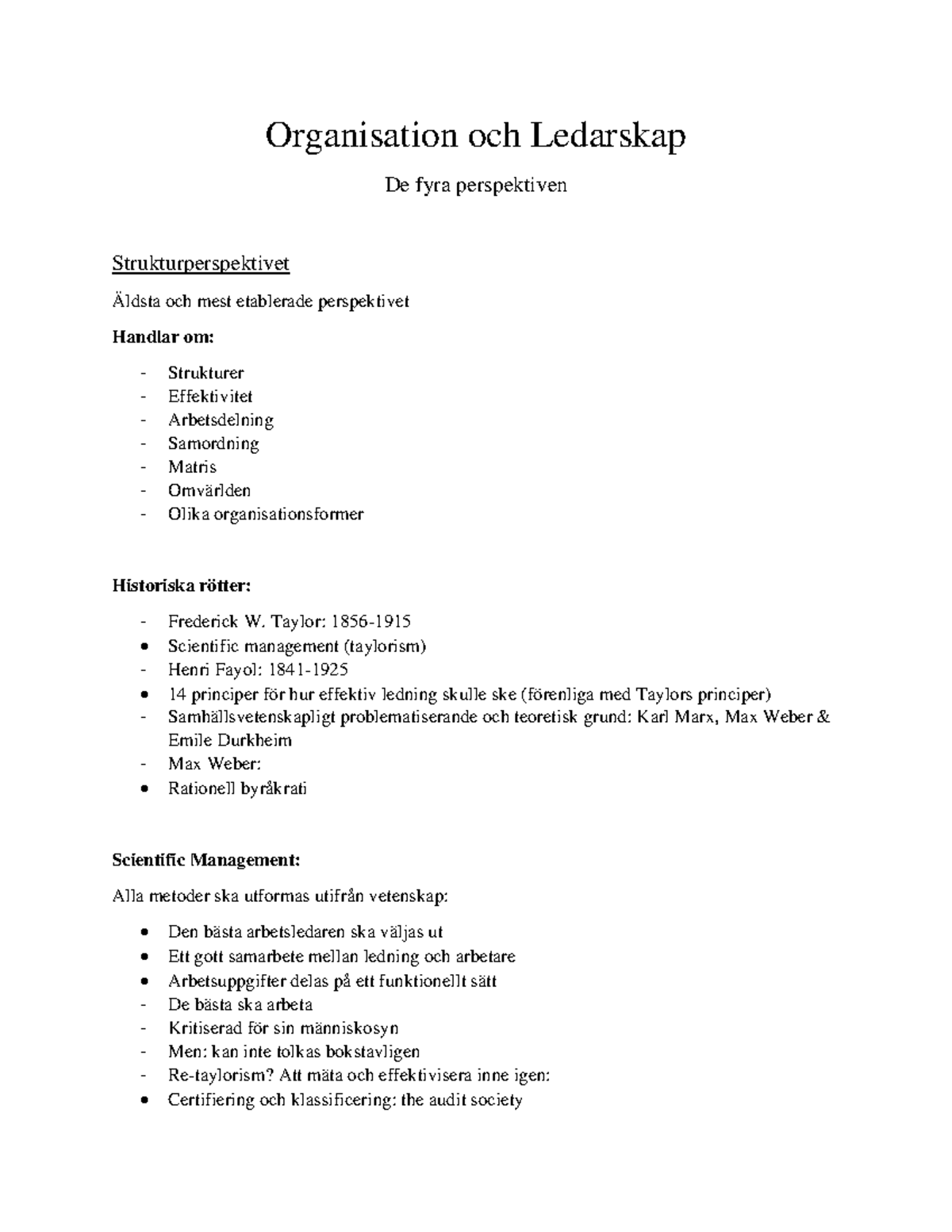 Organisation Och Ledarskap - Taylor: 1856- 1915 - Scientific Management ...