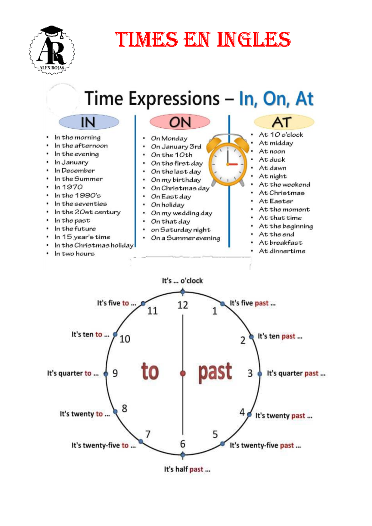 Times en English - ............. - TIMES EN INGLES AR ALEX ROJAS Time ...