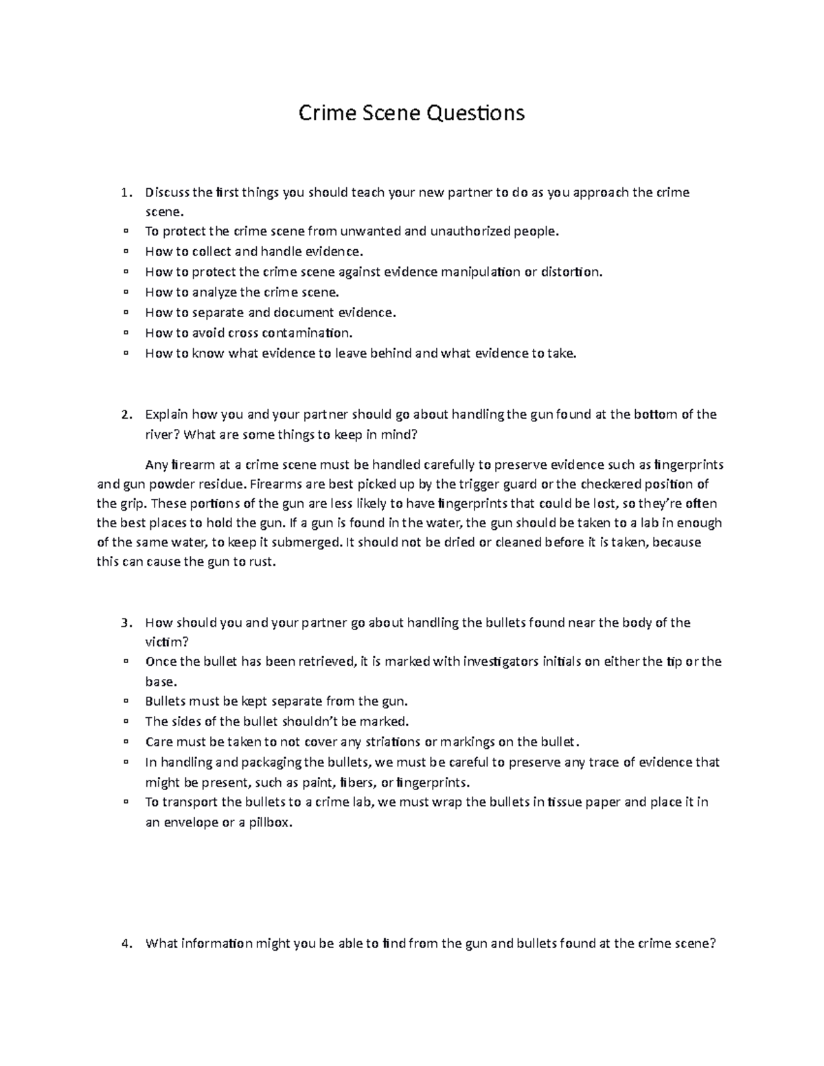 Unit 5 Lab Questions - It's forensic biology Week 11 day 2 - Crime ...