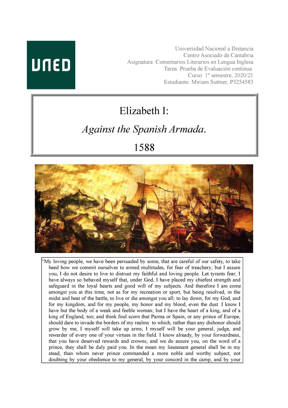 speech against spanish armada