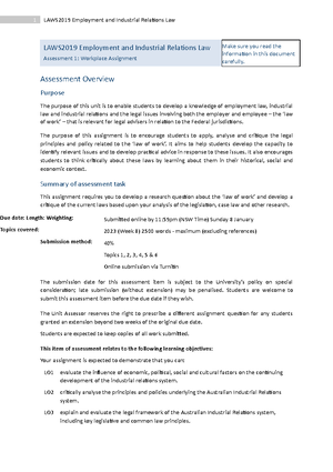 EIRL Exam Template - Exam notes - EMPLOYMENT & IR LAW EXAM TEMPLATE ...