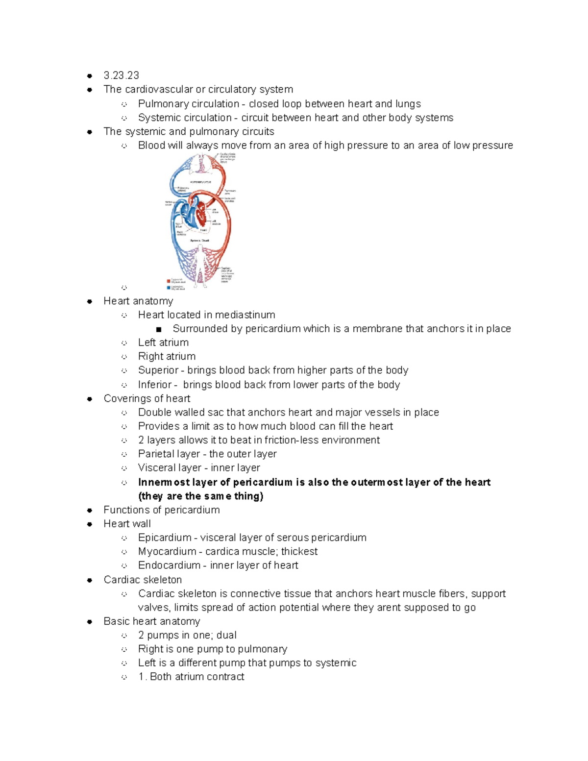 Cardiovascular Part 1 - These are detailed notes in the pharmacy ...