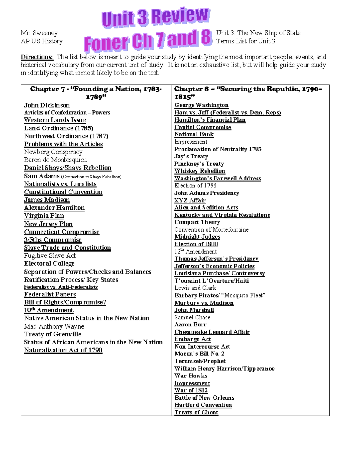 Unit+3+Terms+List+-+Foner+Ch+7,+8+(2022) - Mr. Sweeney Unit 3: The New ...