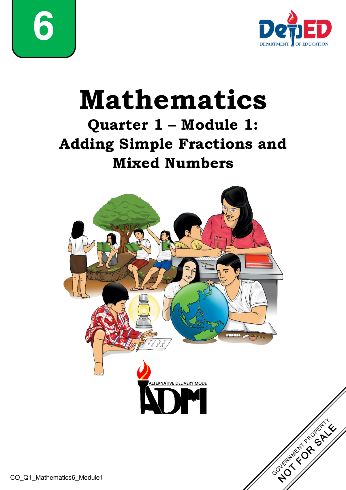 Math G6 Q1 Mod1 V2 - Mathematics Quarter 1 – Module 1: Adding Simple ...