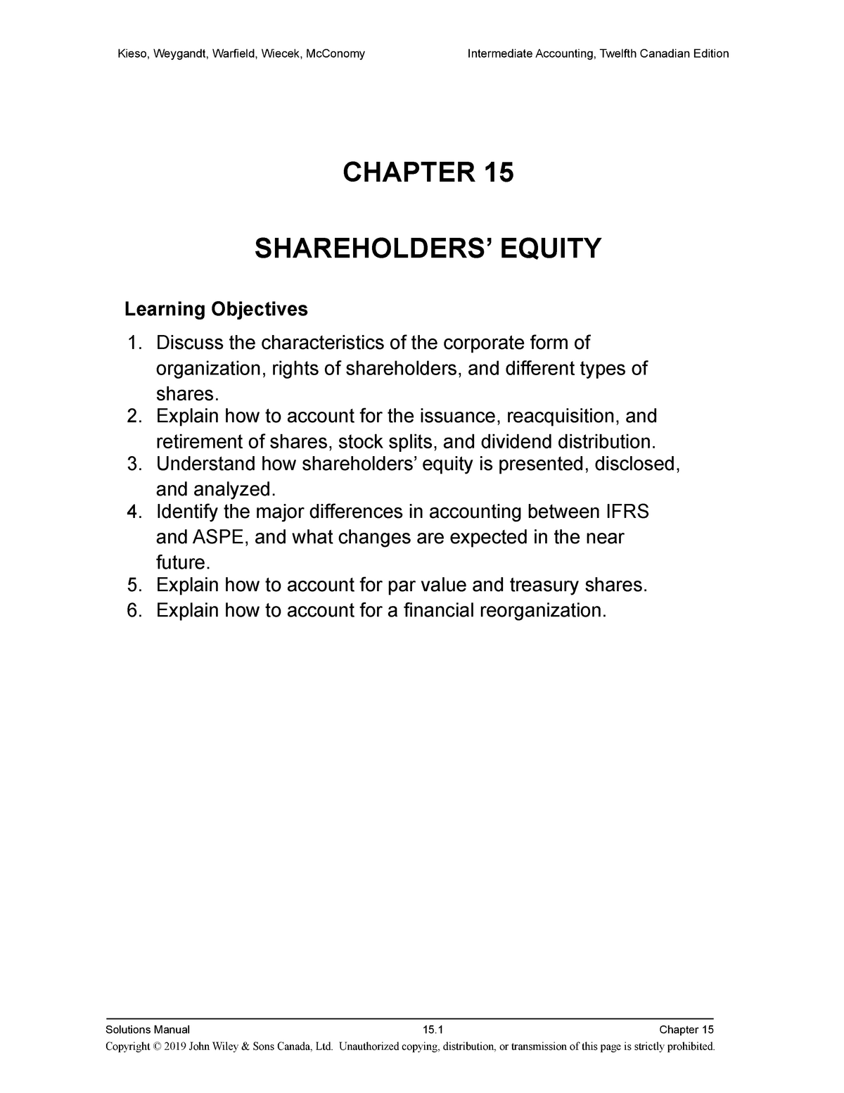 Ch 15 Solution Manual Intermediate Accounting - Studocu