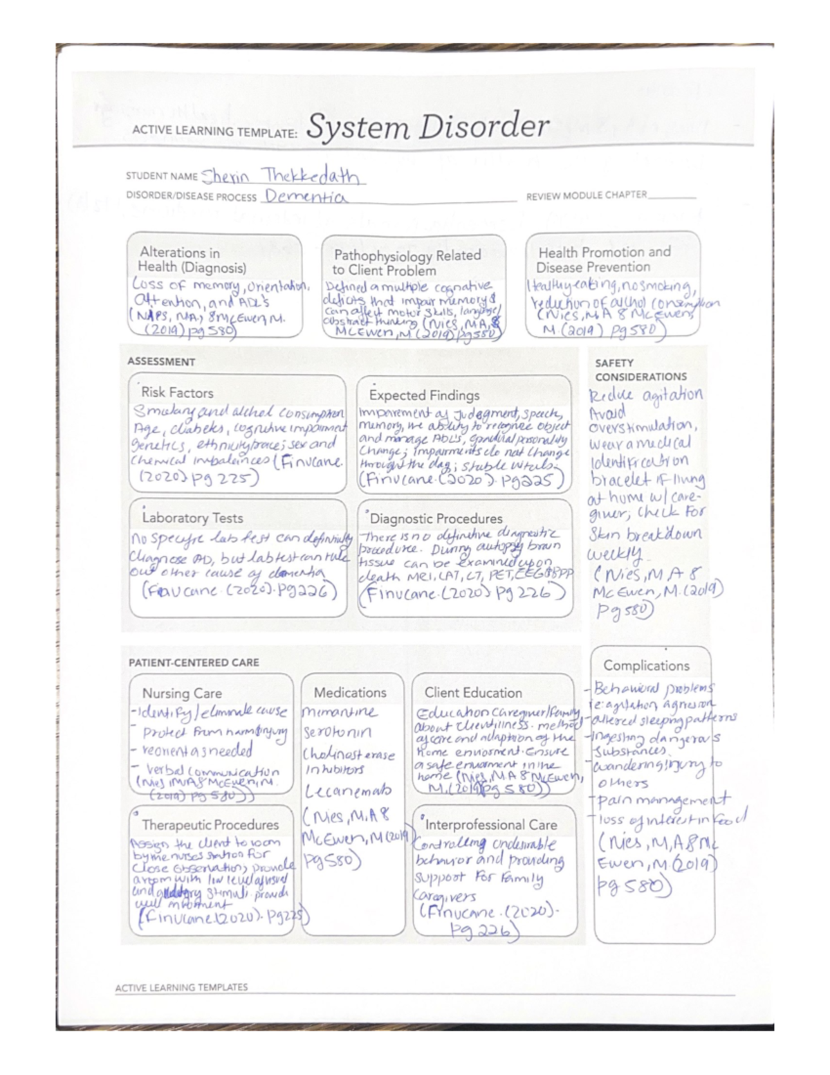 Active Learning Template System Disorder - HIST 330 - Studocu