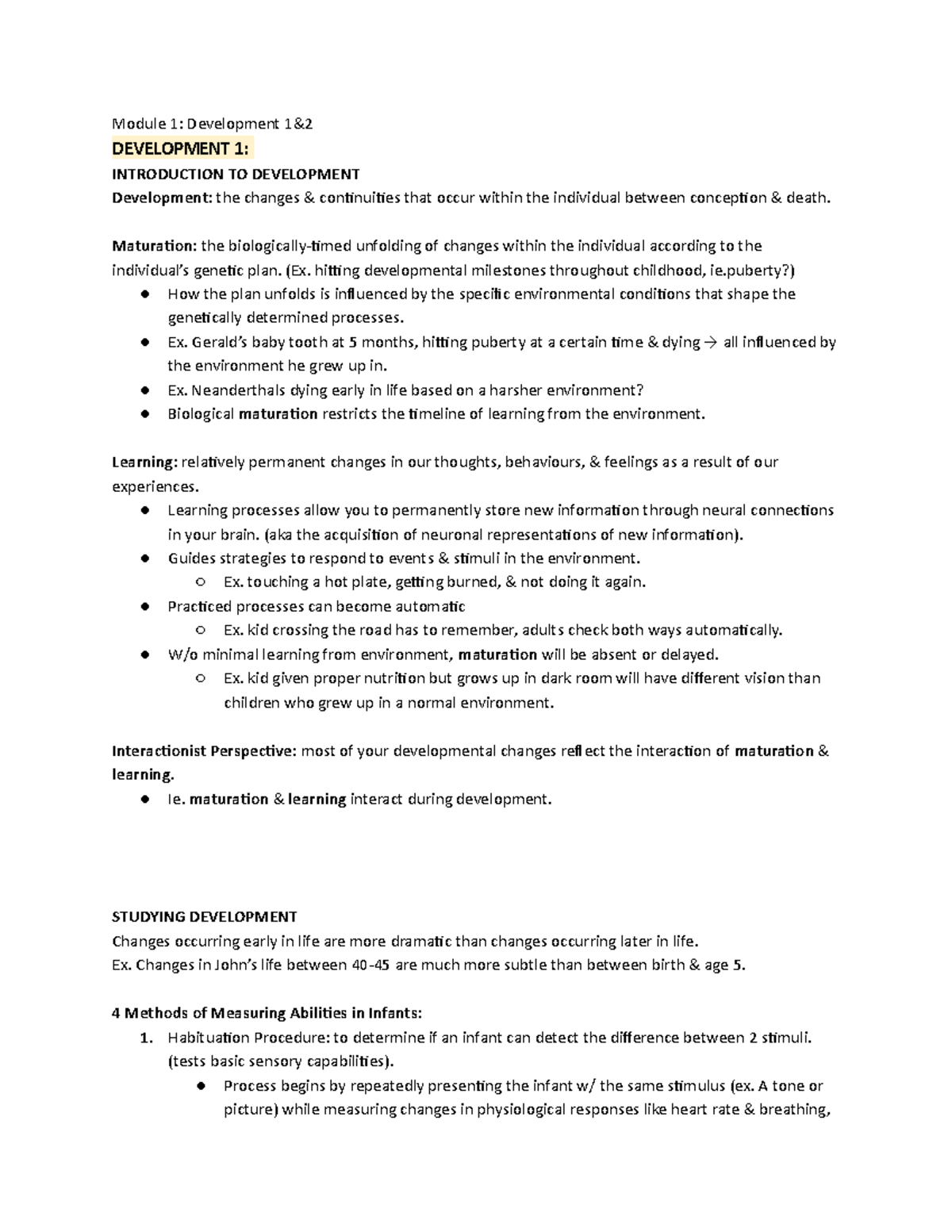 Module 1 Development 1 2 - Module 1: Development 1& DEVELOPMENT 1 ...